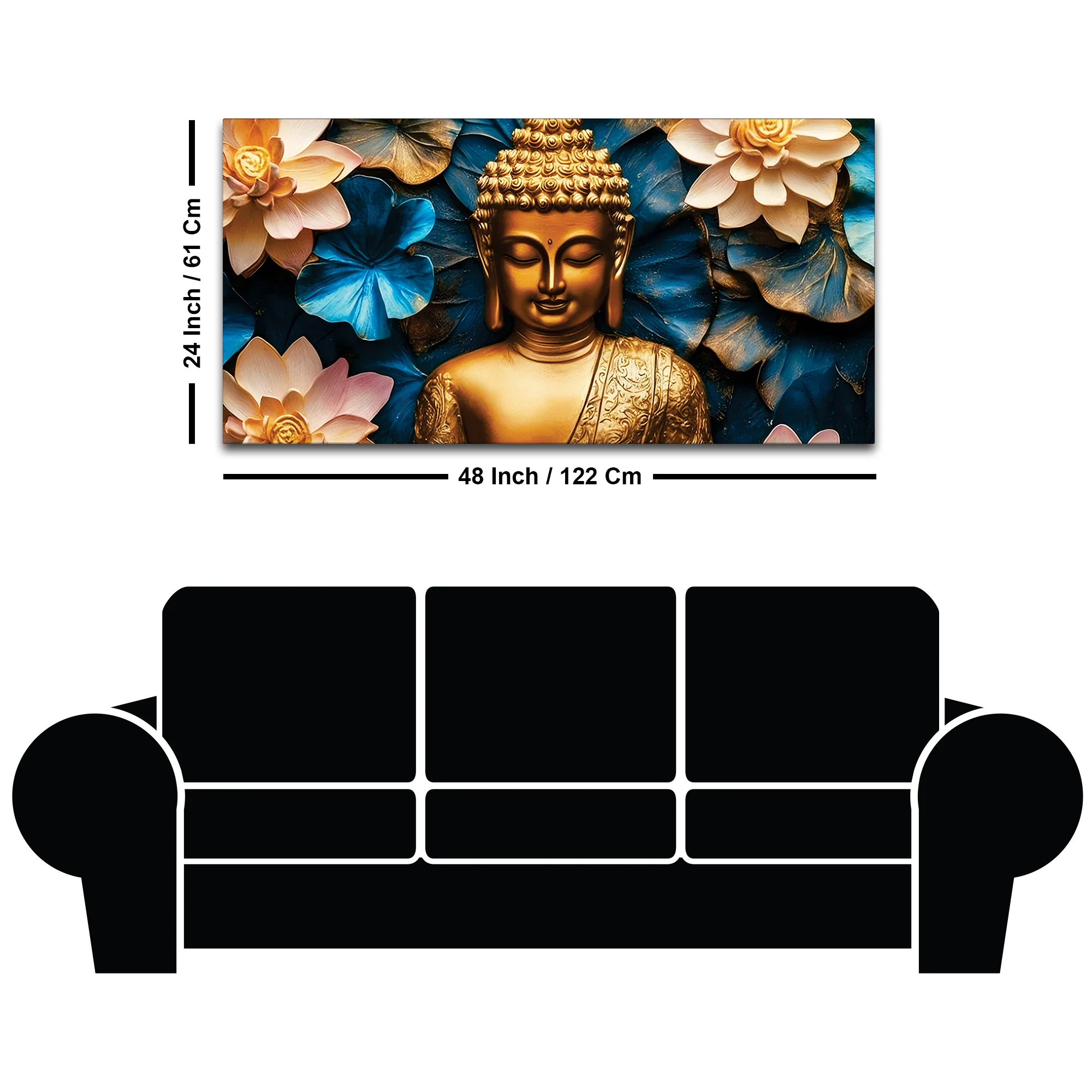 Decorative Buddha Canvas Painting for Walls - Image 8