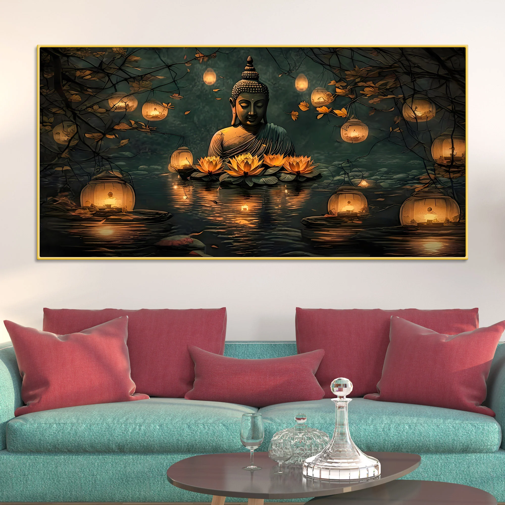 Decorative Buddha Canvas Wall Painting - Image 2