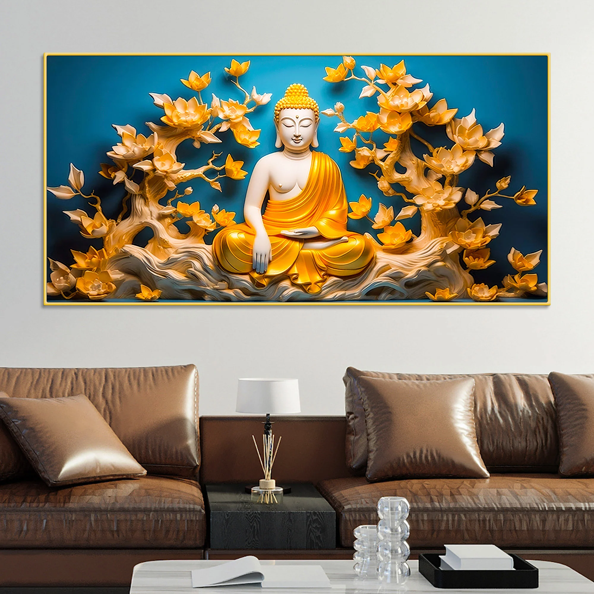 Decorative Buddha Wall Art on Canvas for Stylish Home Décor - Image 2