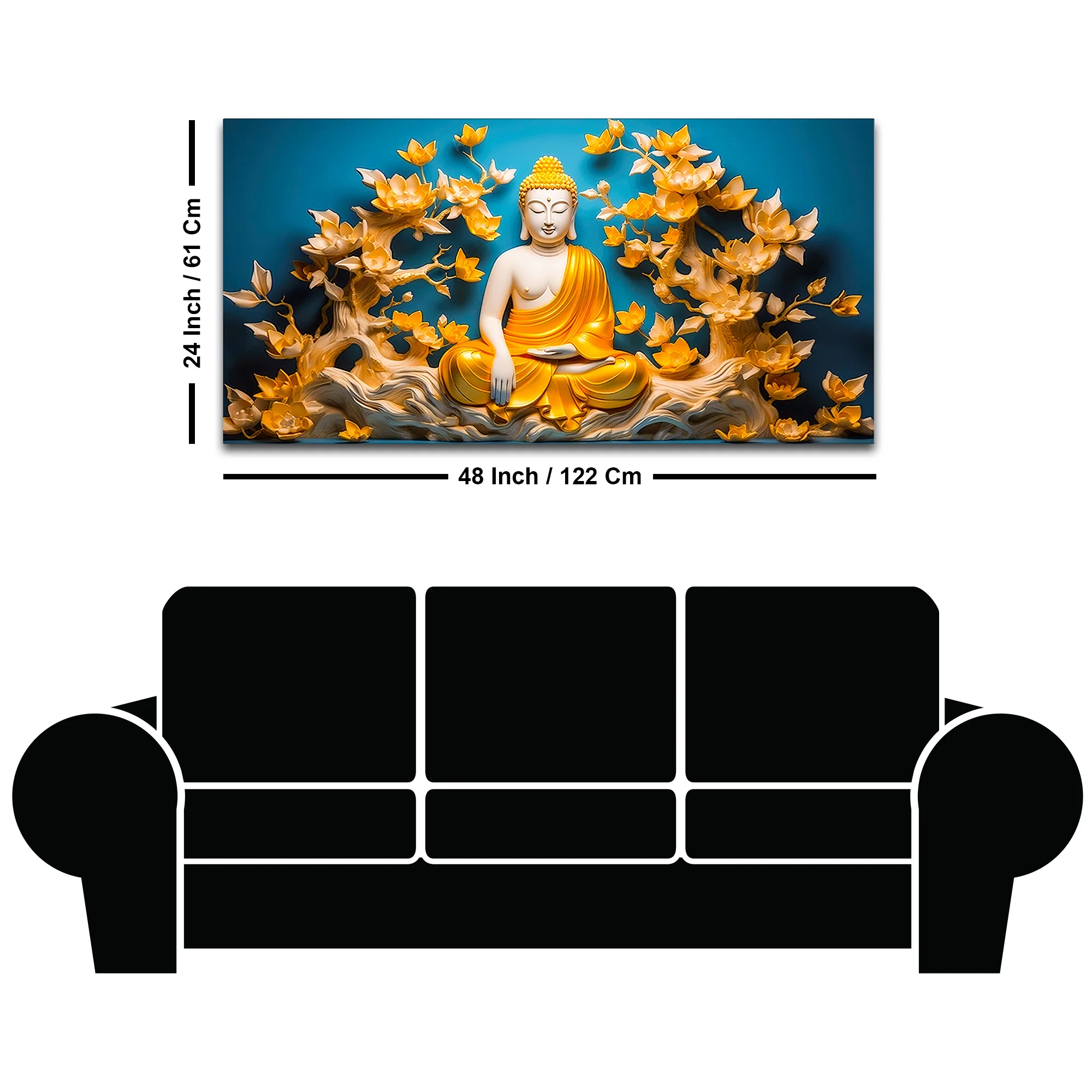 Decorative Buddha Wall Art on Canvas for Stylish Home Décor - Image 8