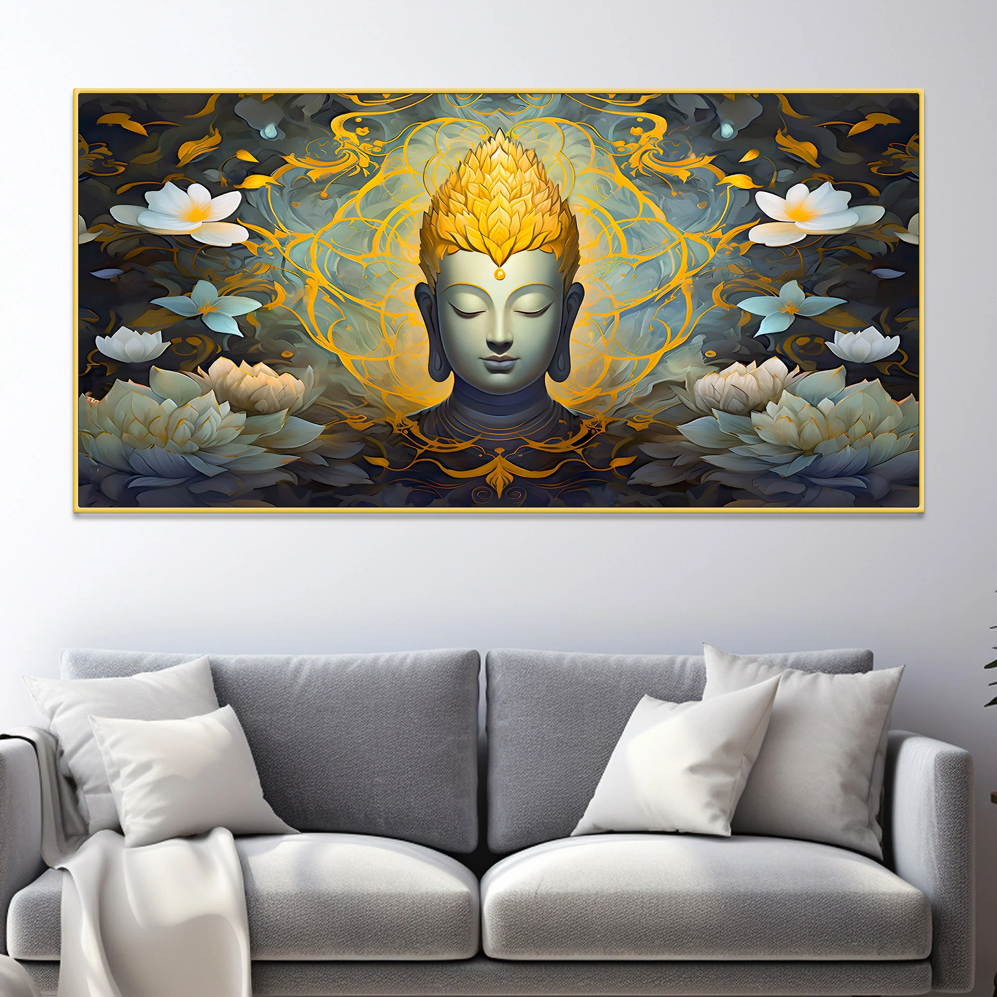 Decorative Buddha Wall Canvas for Home Décor - Image 2