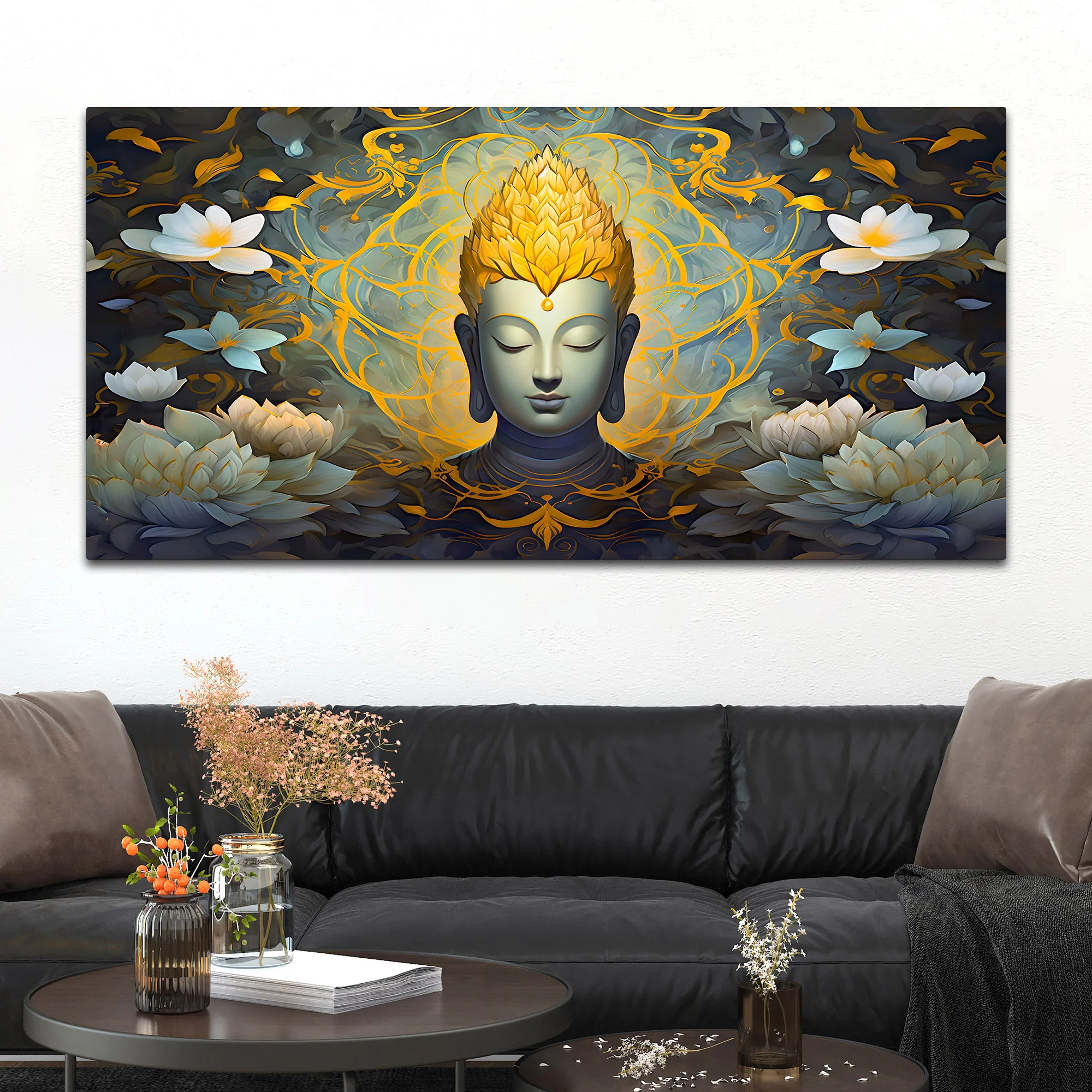 Decorative Buddha Wall Canvas for Home Décor - Image 3