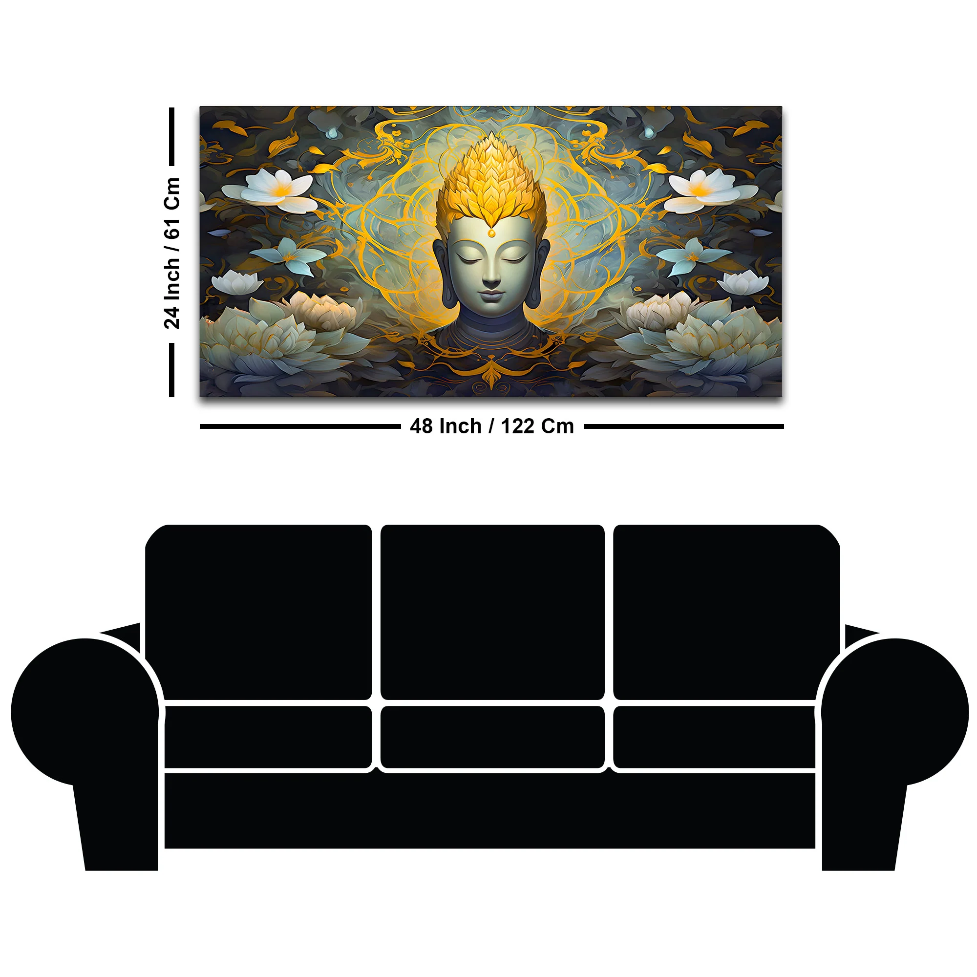 Decorative Buddha Wall Canvas for Home Décor - Image 8