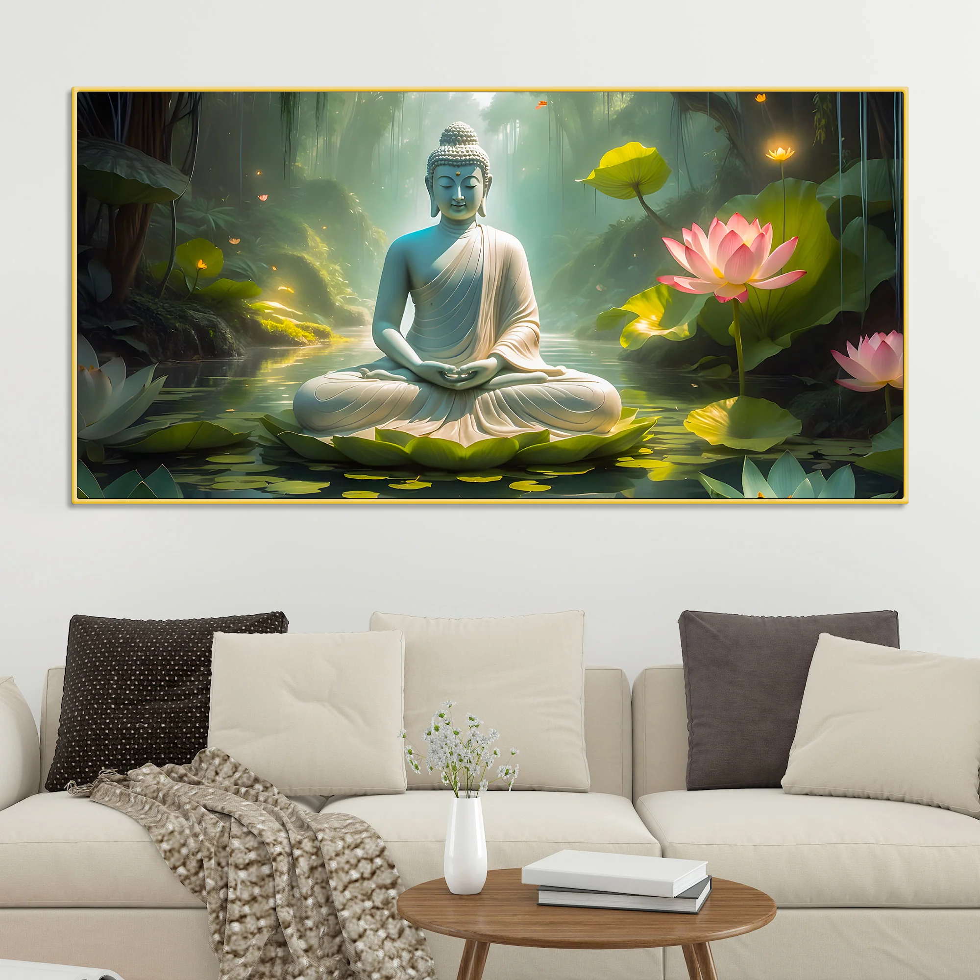 Decorative Buddha Wall Décor Painting for Living Room & Bedroom