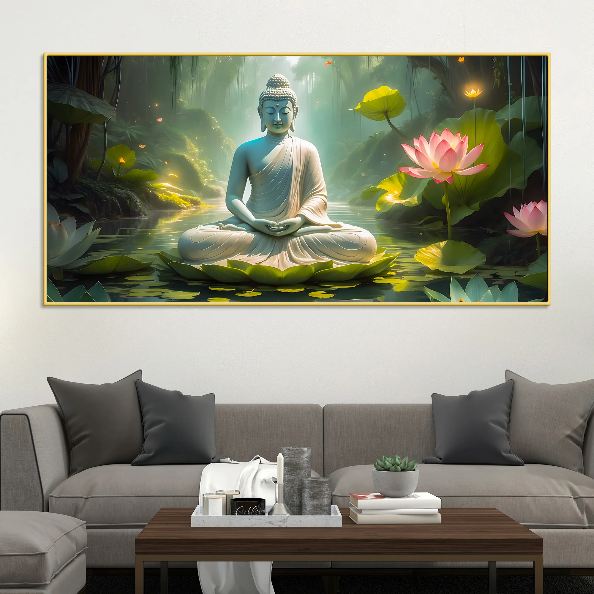 Decorative Buddha Wall Décor Painting for Living Room & Bedroom - Image 2