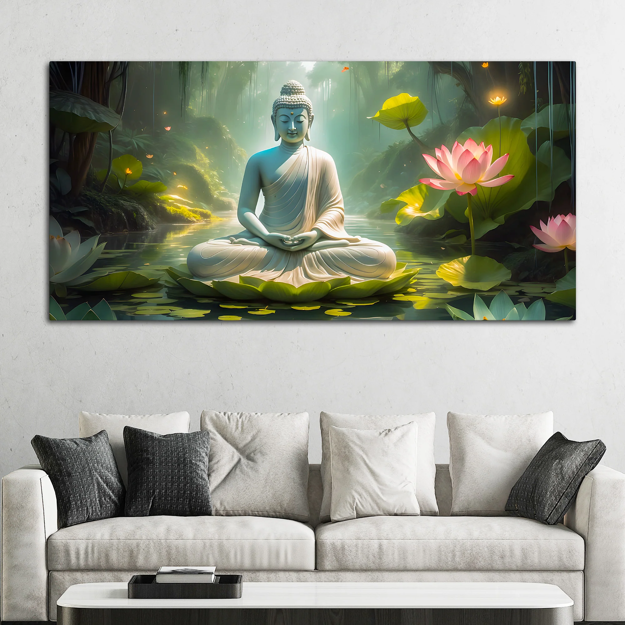Decorative Buddha Wall Décor Painting for Living Room & Bedroom - Image 3