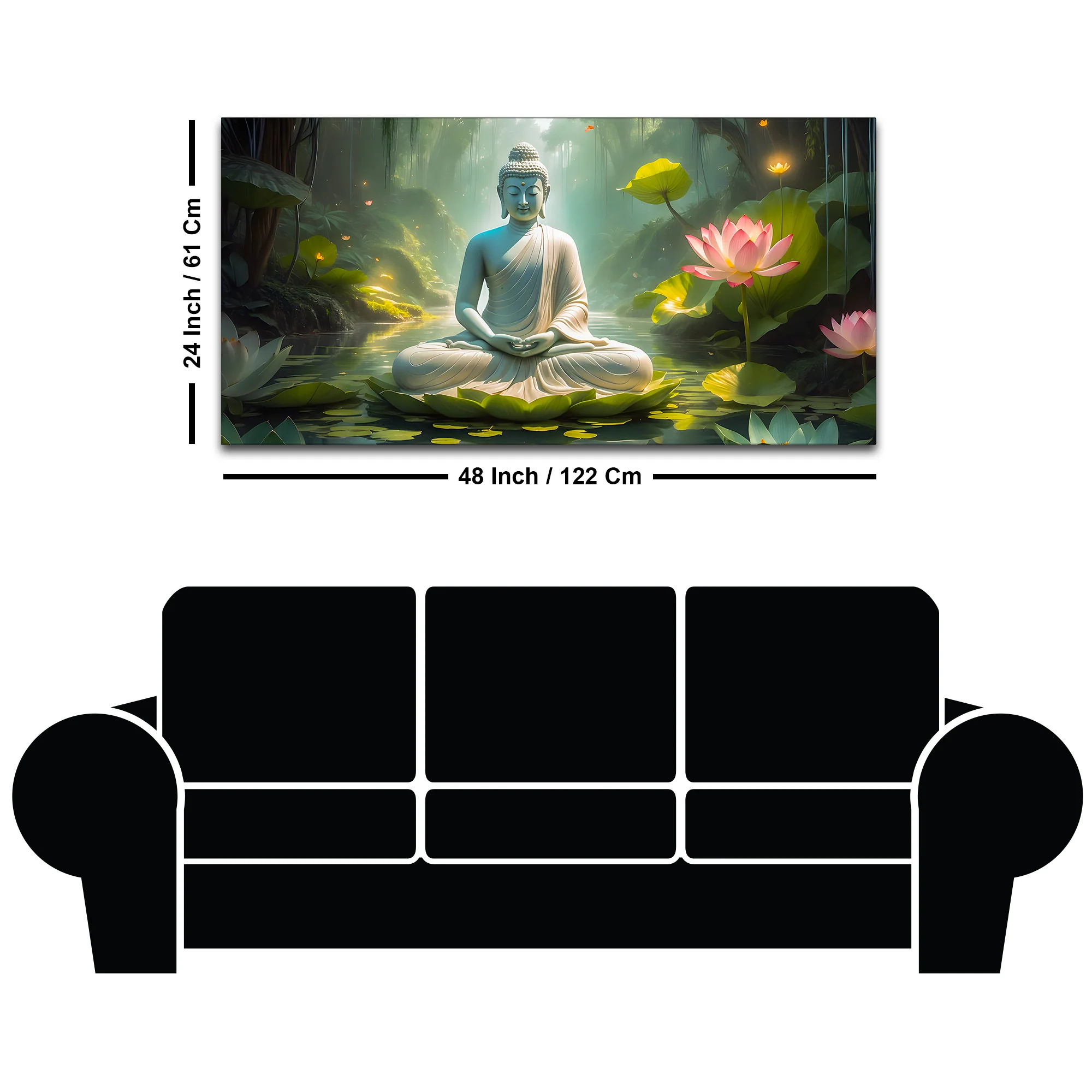 Decorative Buddha Wall Décor Painting for Living Room & Bedroom - Image 8