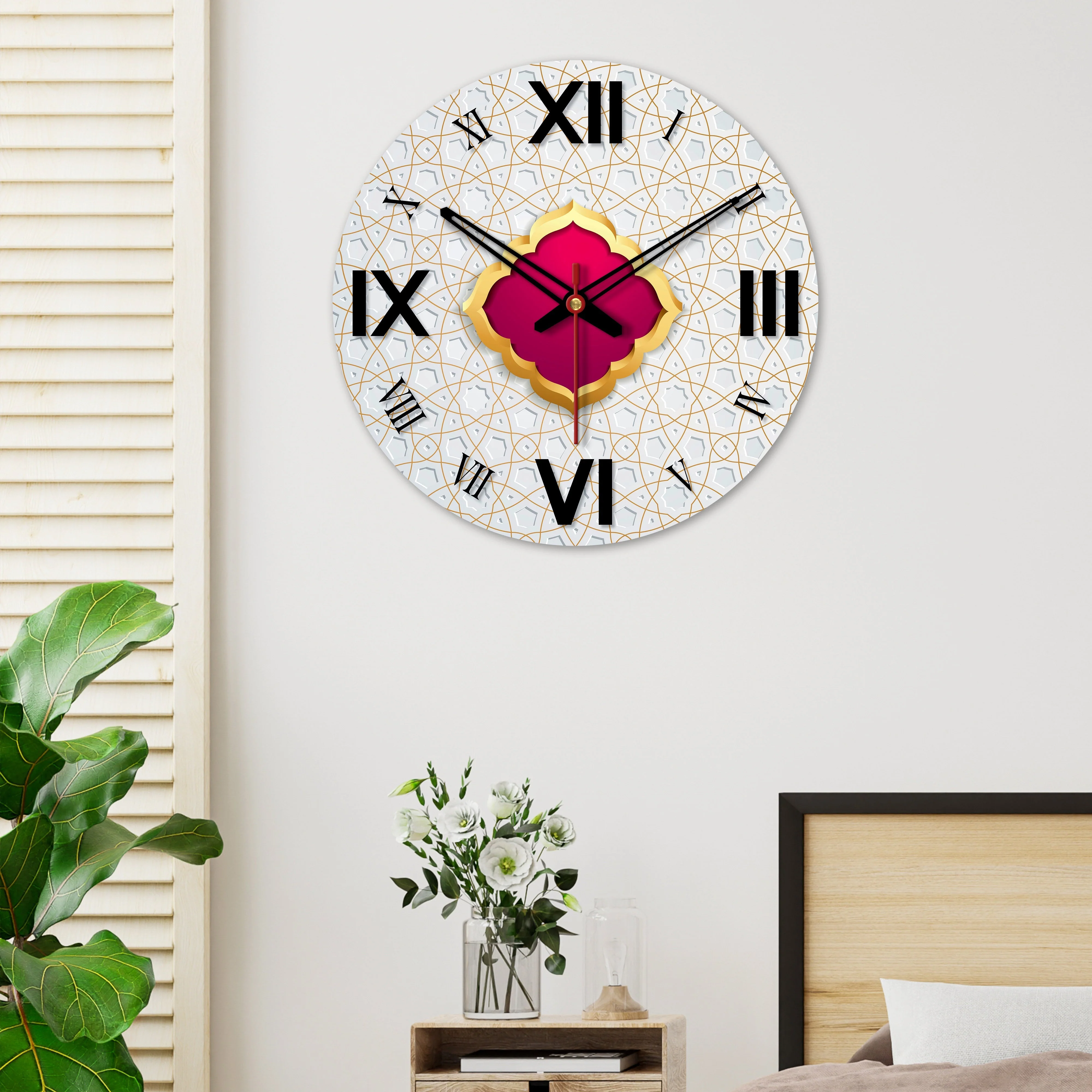 Decorative Design Wooden Wall Clock - Image 4