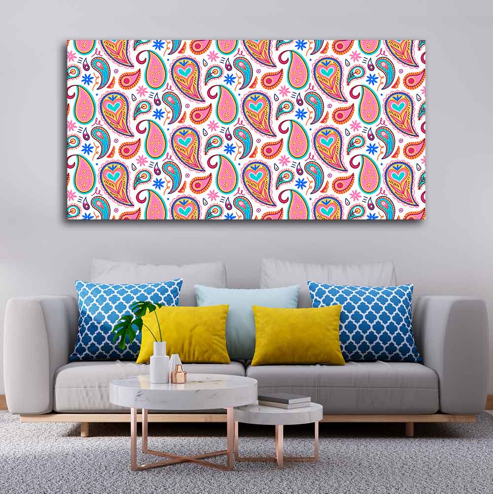 Decorative Paisley Premium Canvas Wall Painting - Image 3