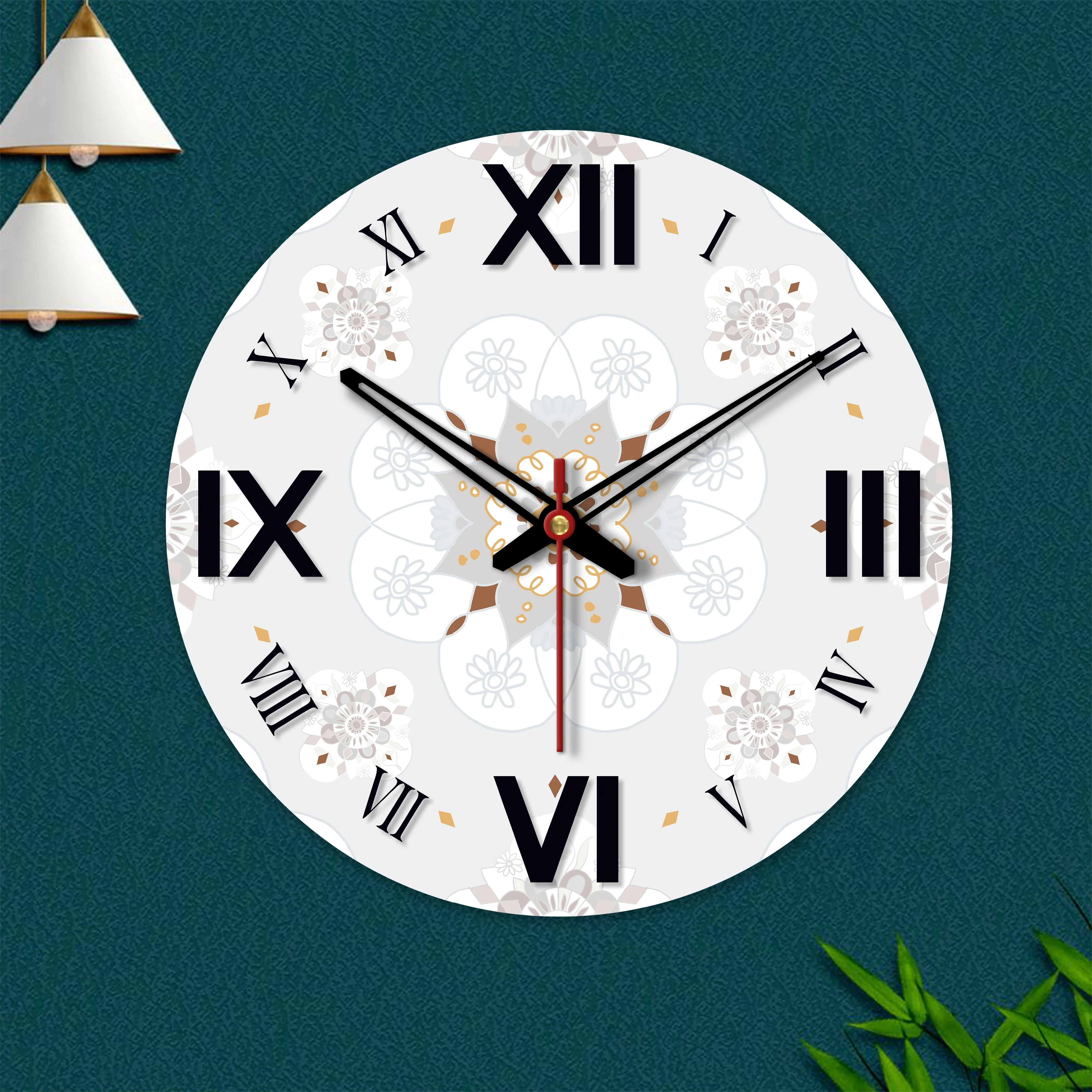 Decorative Pattern Wooden Wall Clock - Image 5