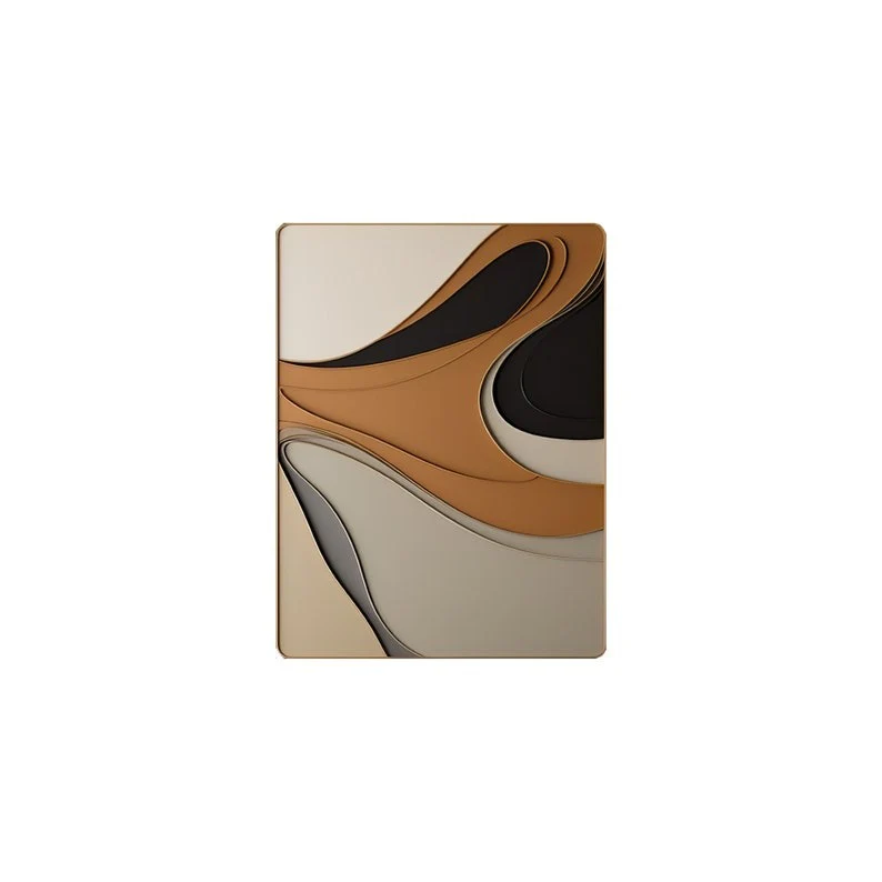 Decorative Wall Art with Carved Flowing Shapes in Monochrome Hues - Image 4