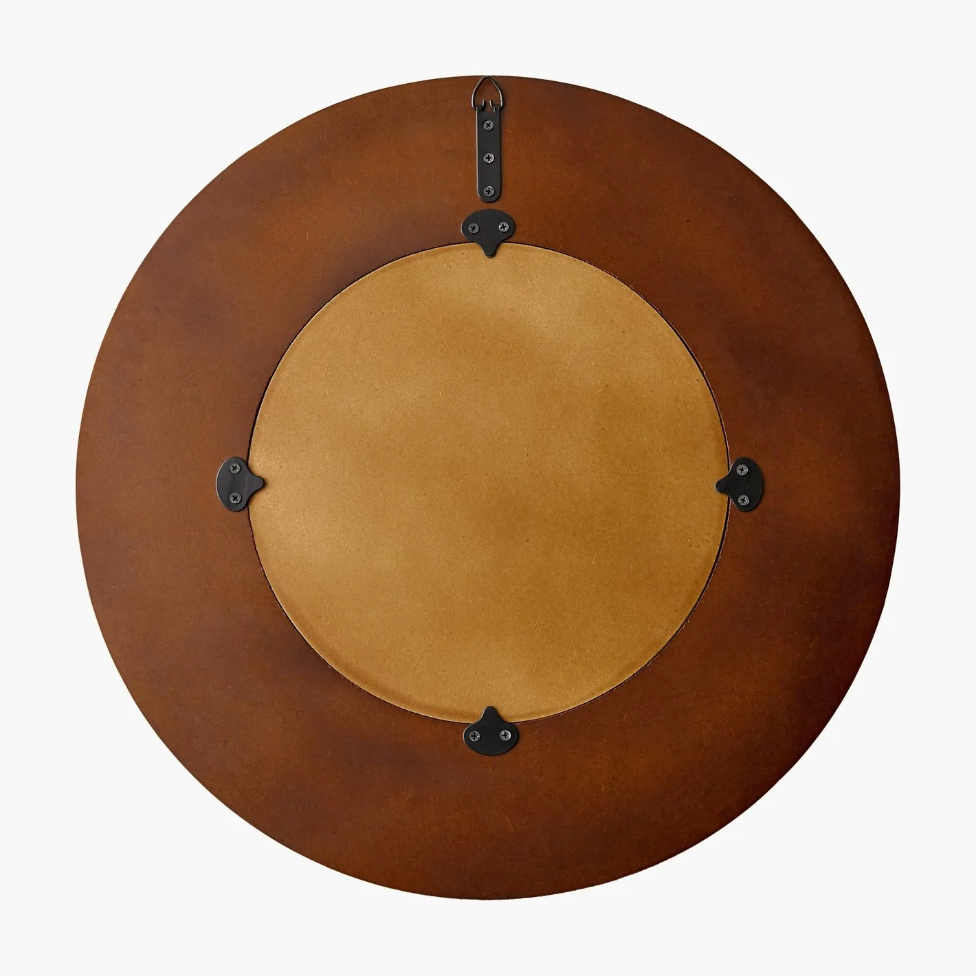 Designer Accent Mirror with Carved Wood and Black Panels - Image 4