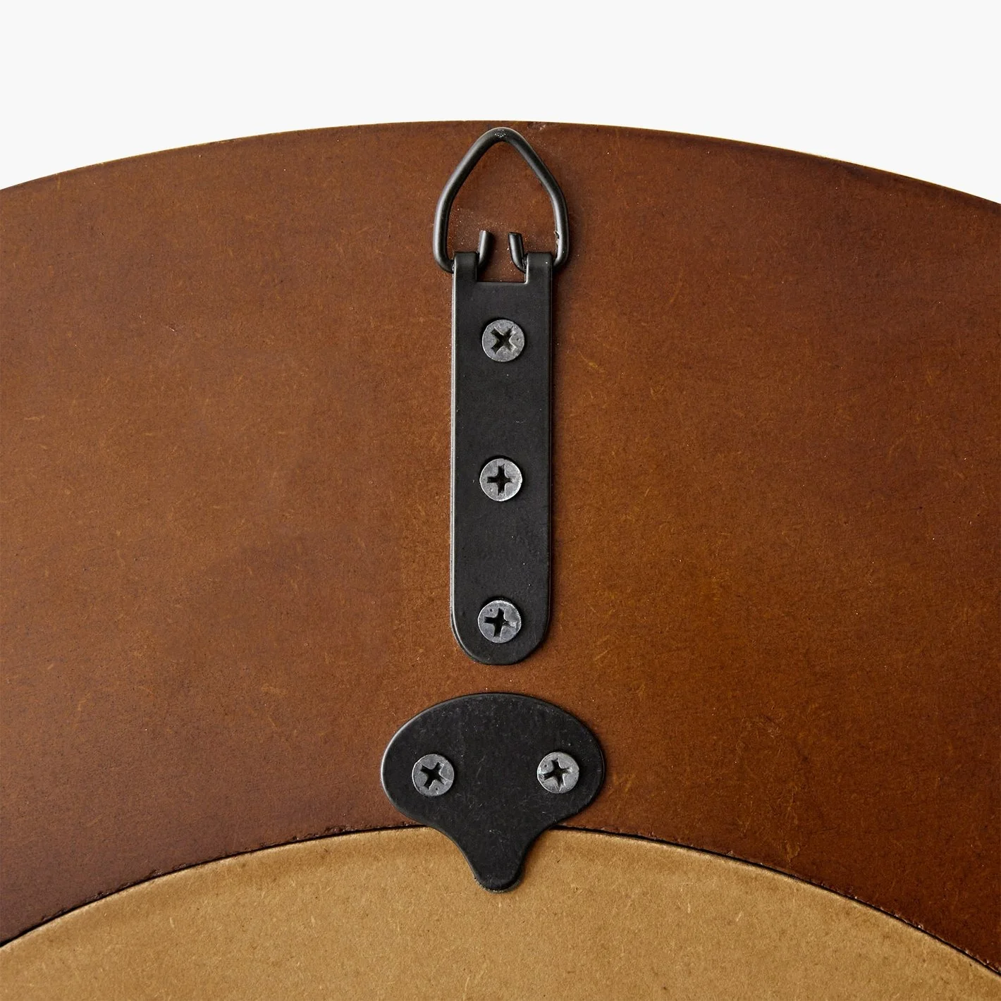 Designer Accent Mirror with Carved Wood and Black Panels - Image 5