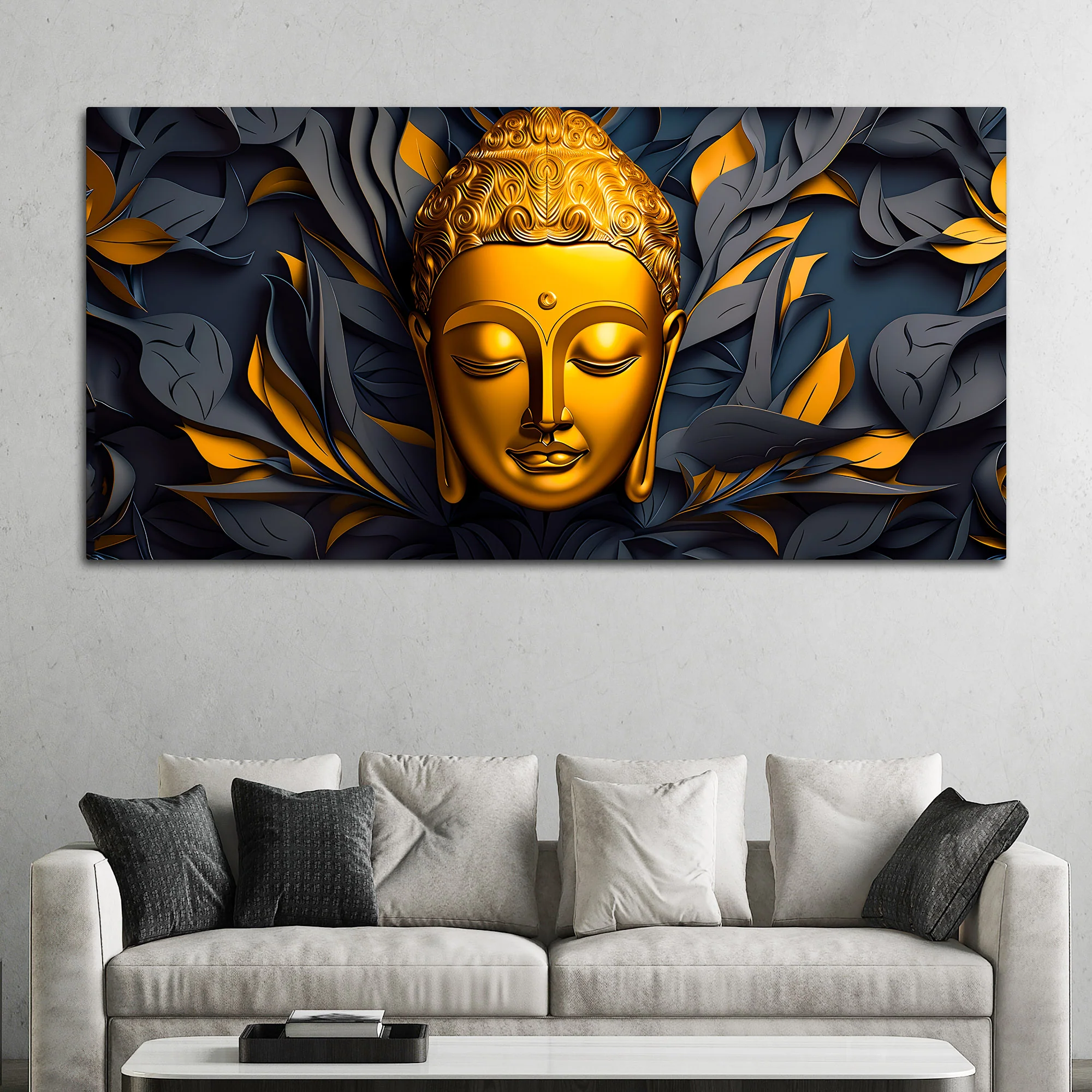 Designer Buddha Wall Painting for Luxury Décor - Image 3