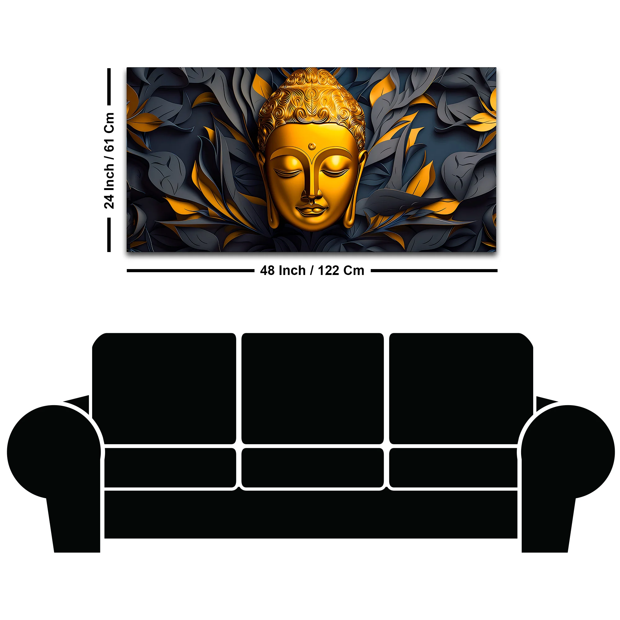 Designer Buddha Wall Painting for Luxury Décor - Image 8