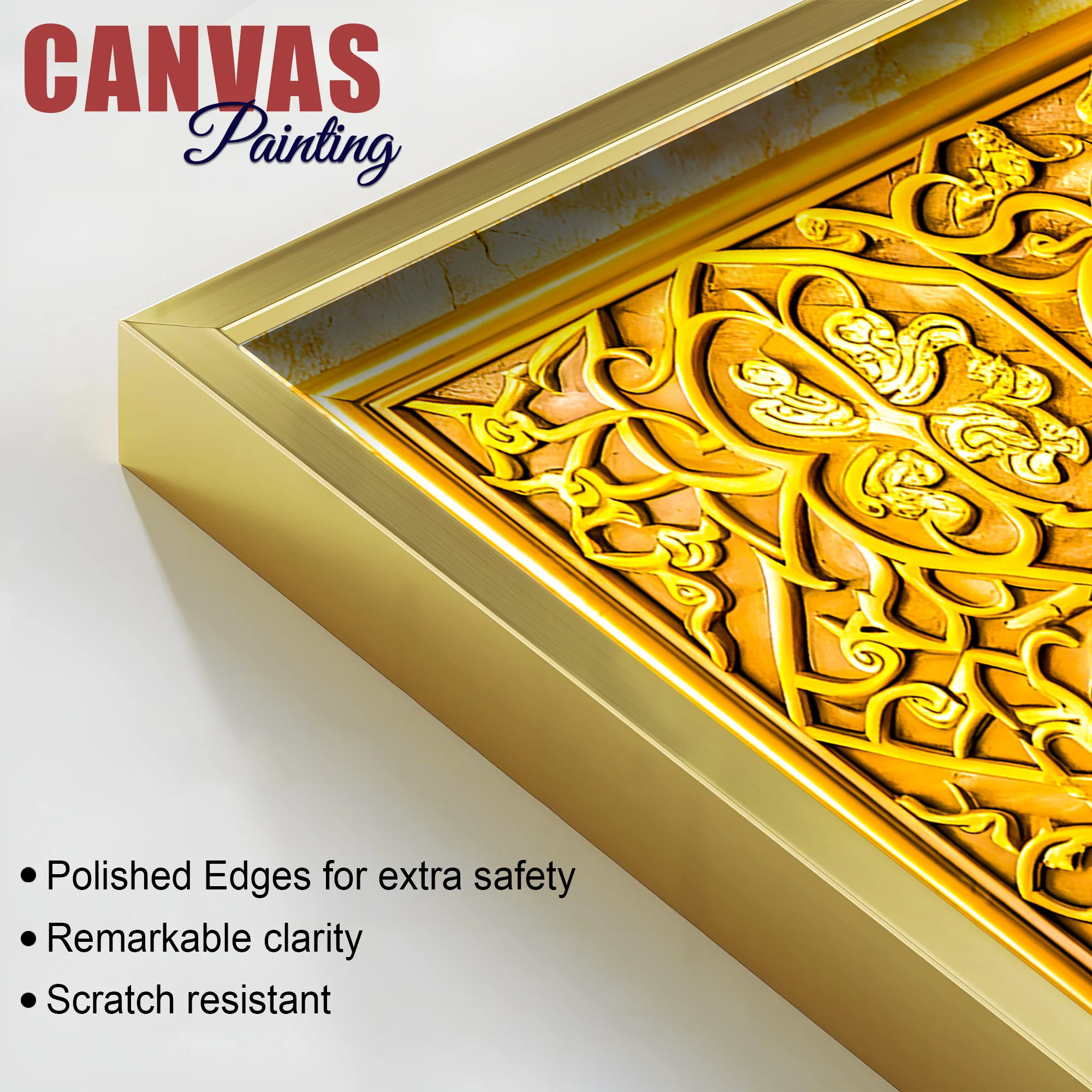 Designer Gold Islamic Calligraphy Wall Art - Image 6