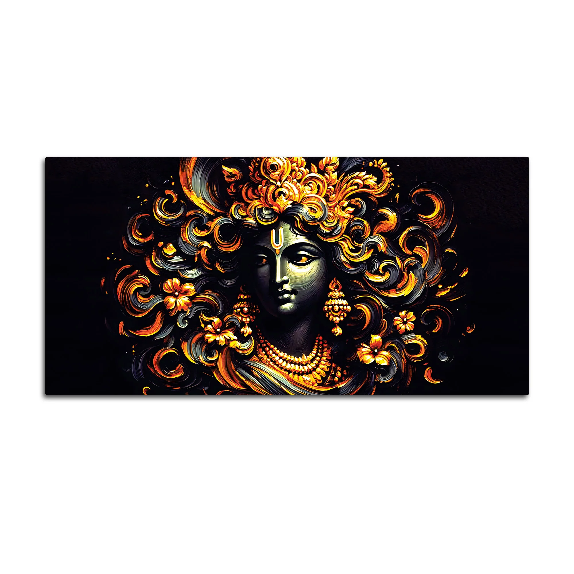 Designer Lord Krishna Canvas Painting for Luxury Wall Decoration - Image 4