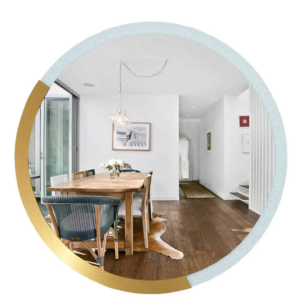 Designer Modern Stylish Round Shape Wooden Wall Mirror - Image 4