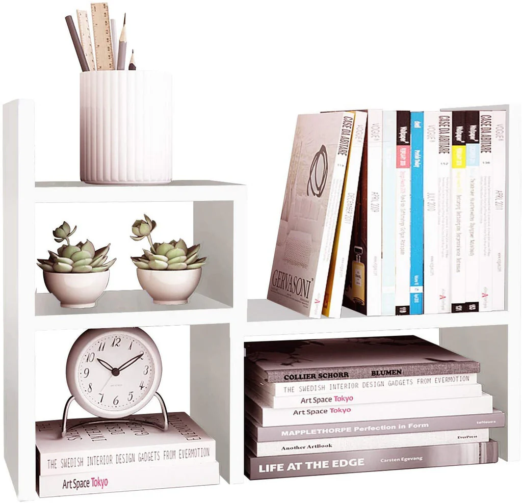 Desktop Wooden Book Rack | Office Desk Organizer & Storage Shelf - Image 11