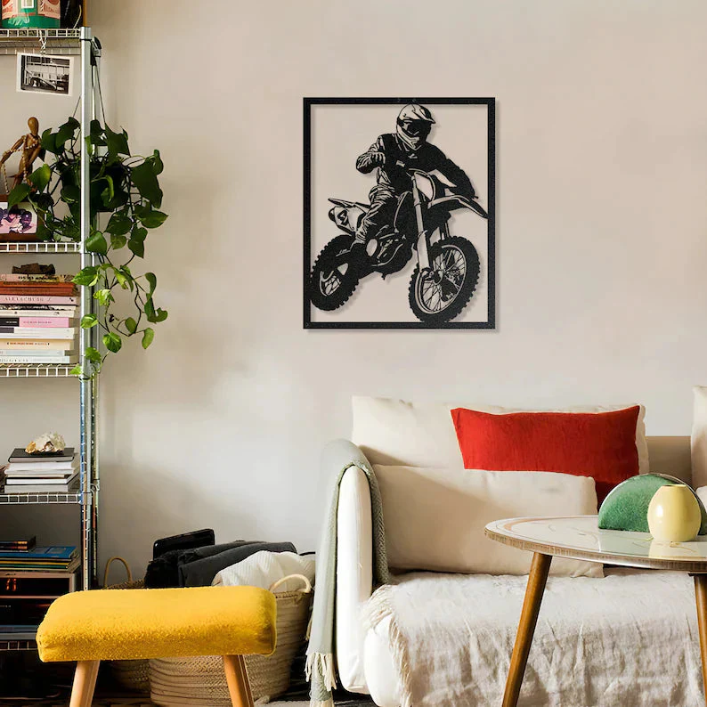 Dirt Bike Rider Metal Wall Art for Rider Room Décor - Image 6