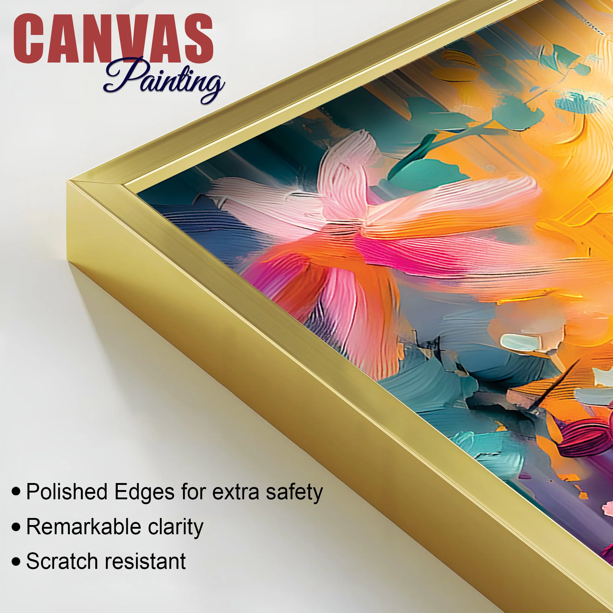 Divine Bal Krishna Floral Background Painting - Image 6