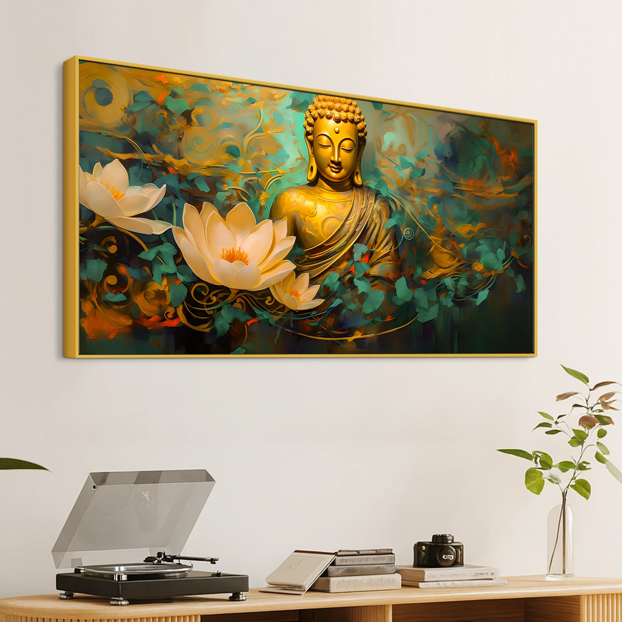 Divine Buddha Lotus Wall Painting for Calm & Spiritual Spaces - Image 5