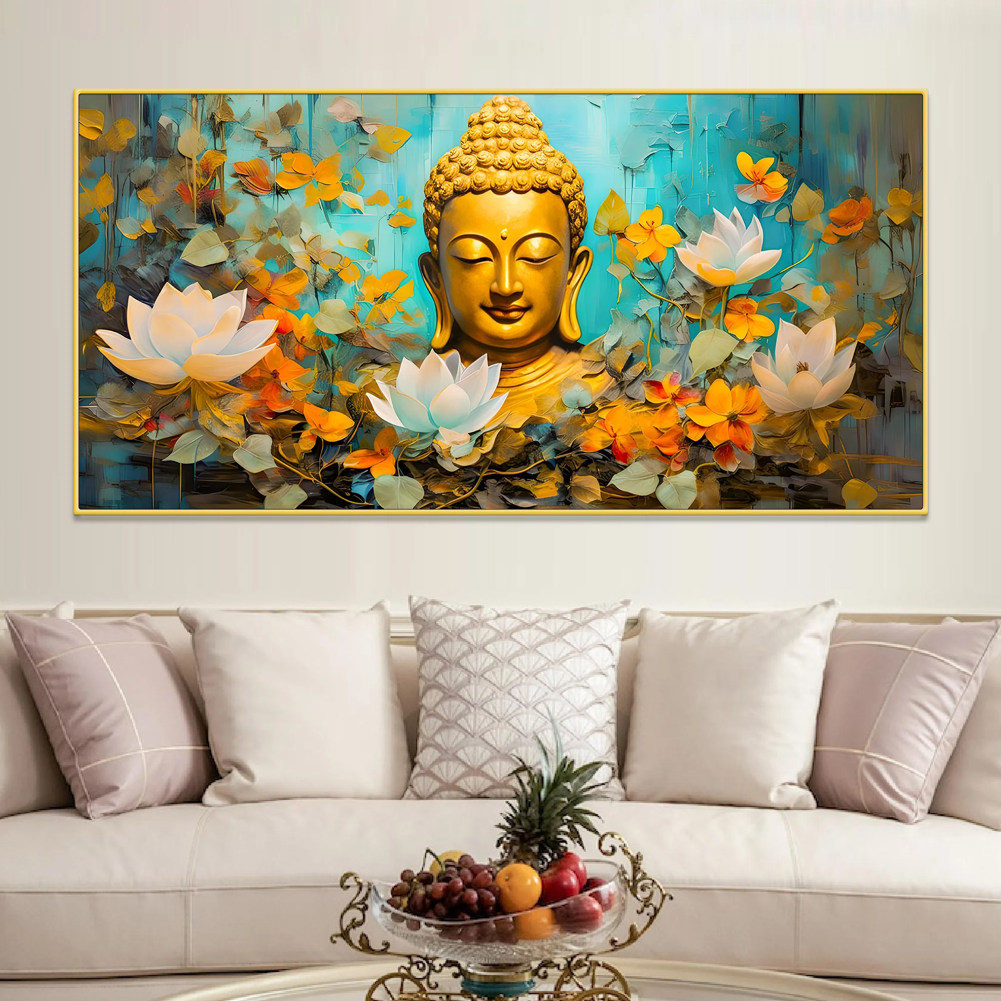 Divine Buddha Wall Painting for Home & Office Décor