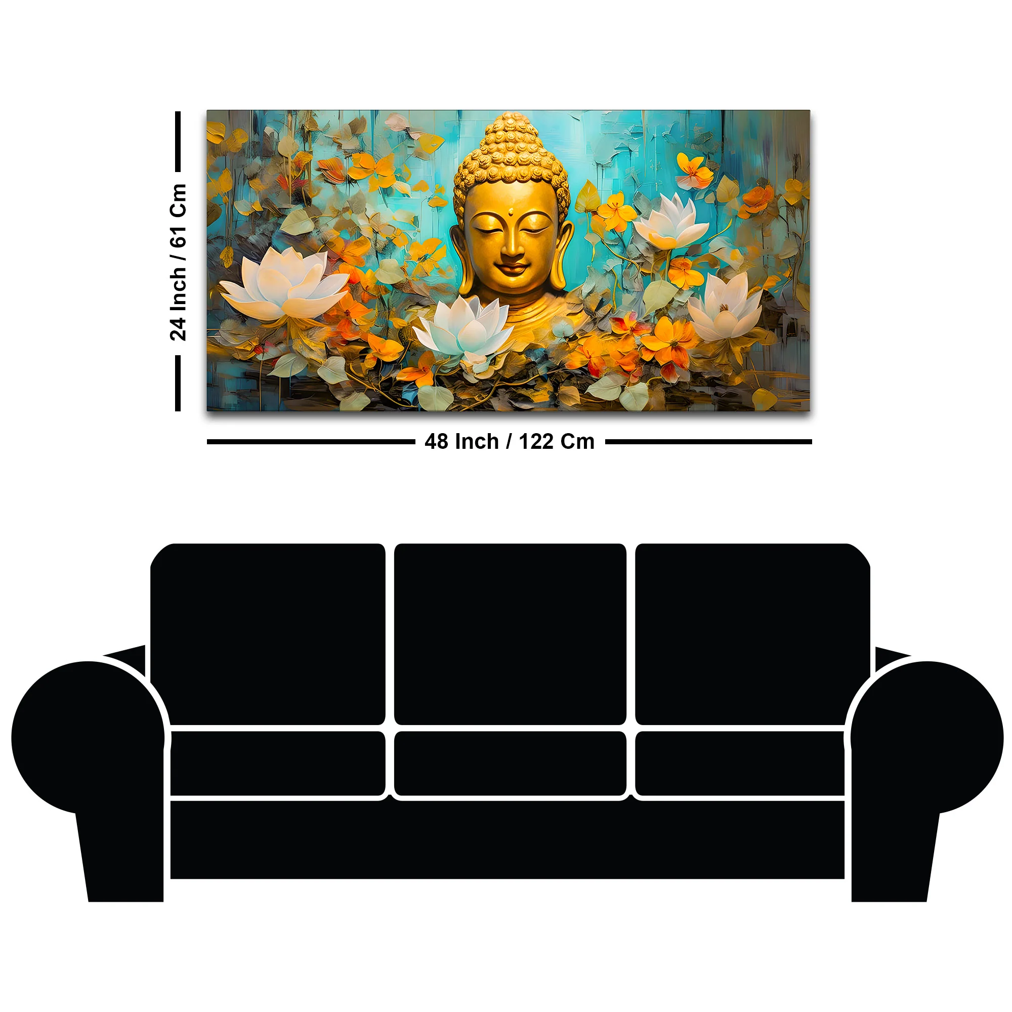 Divine Buddha Wall Painting for Home & Office Décor - Image 8