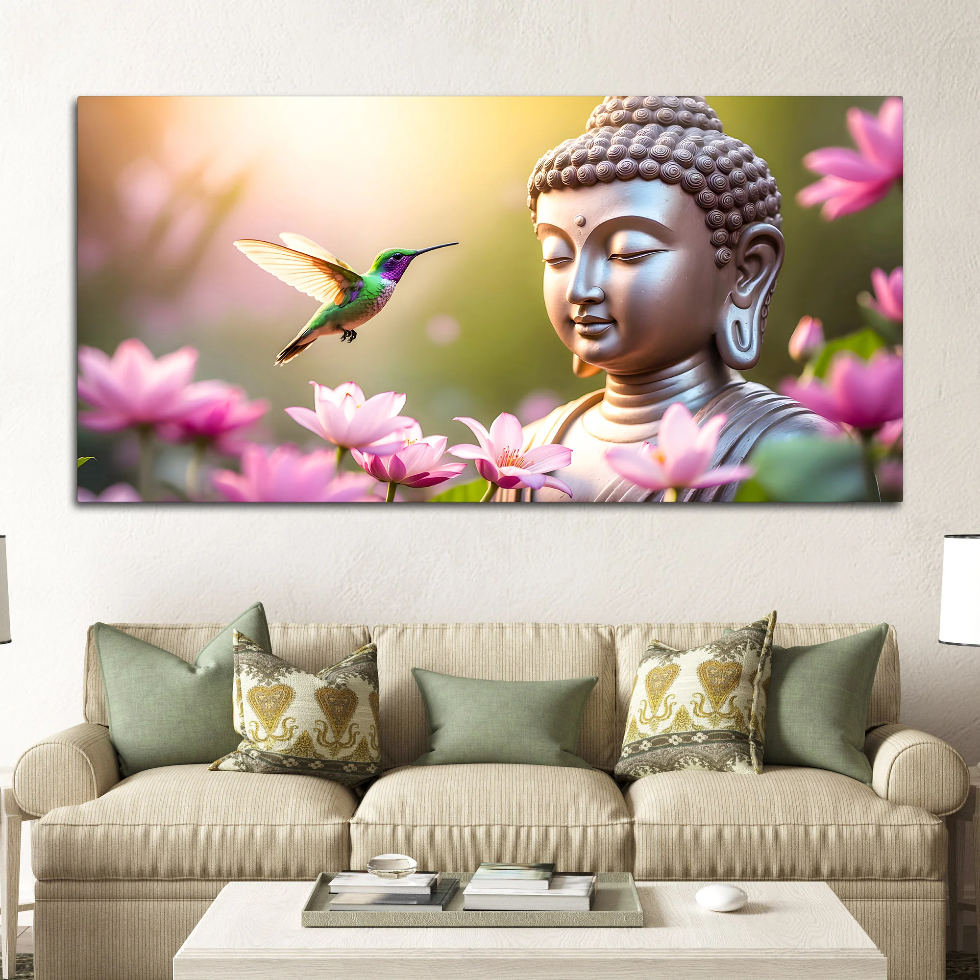 Divine Gautam Buddha Canvas Painting for Wall Decoration - Image 3