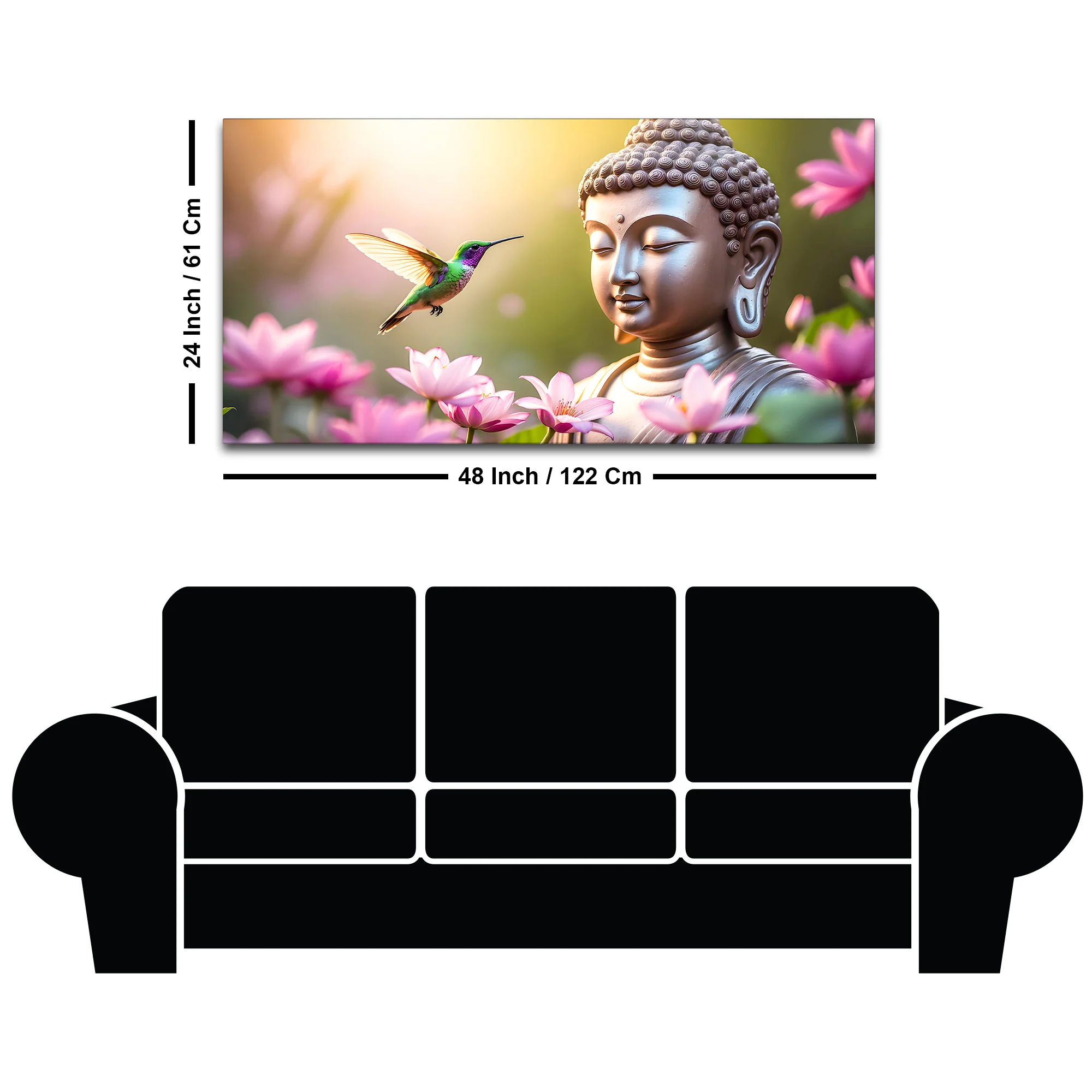 Divine Gautam Buddha Canvas Painting for Wall Decoration - Image 8