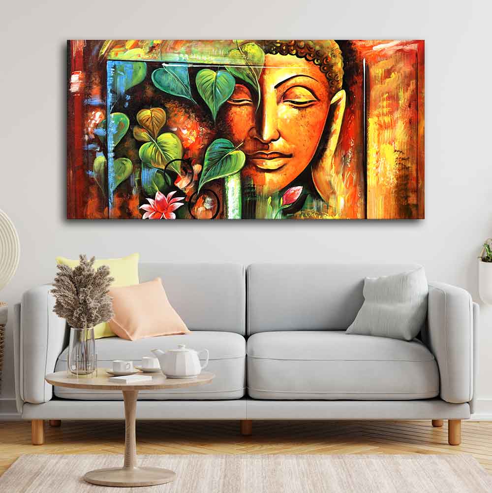 Divine Gautama Buddha Face Premium Frame Wall Painting - Image 2