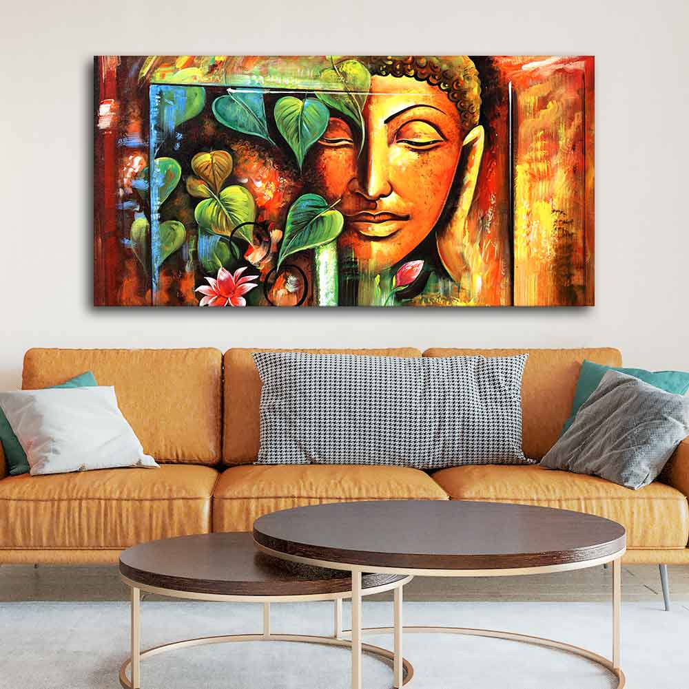 Divine Gautama Buddha Face Premium Frame Wall Painting - Image 3