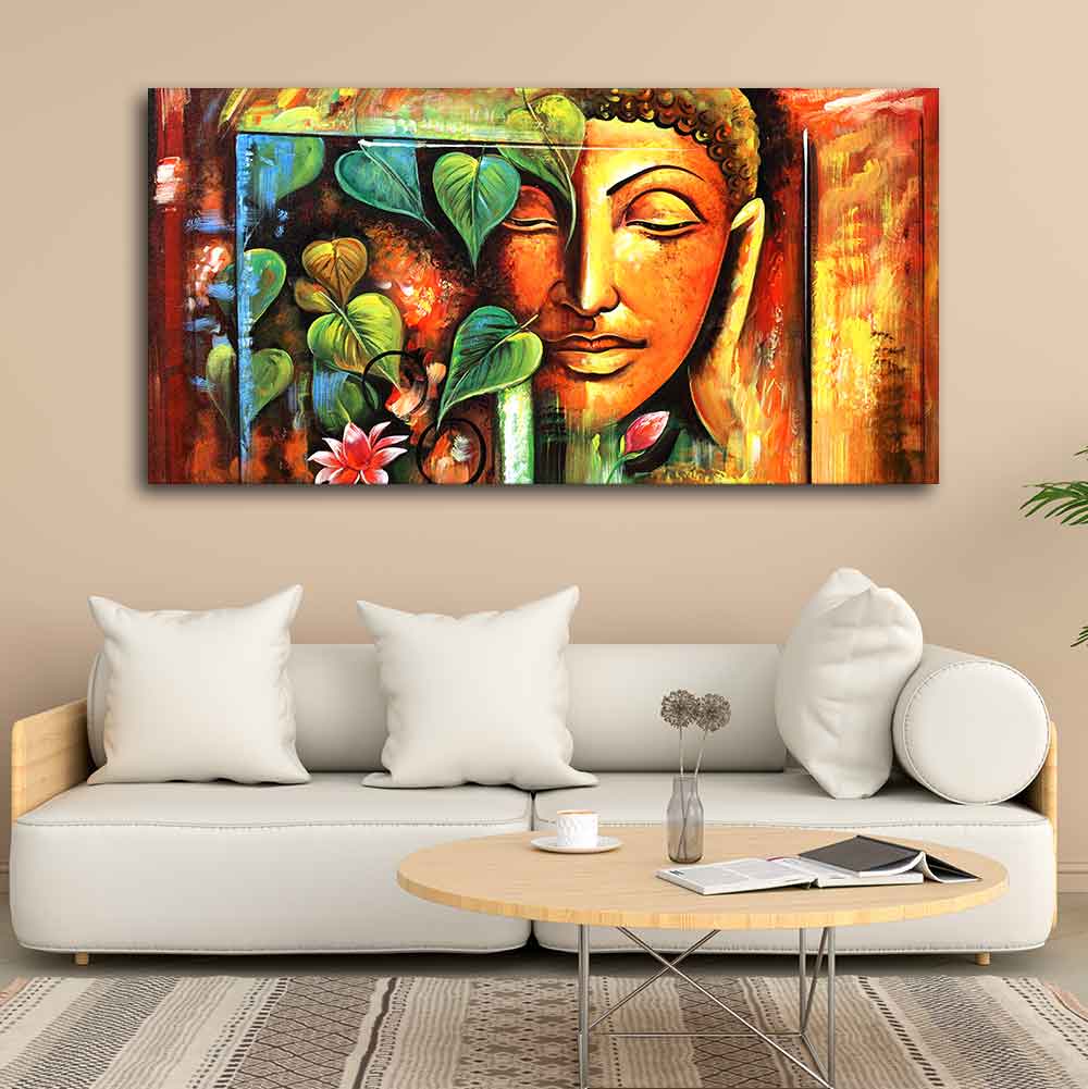Divine Gautama Buddha Face Premium Frame Wall Painting - Image 4