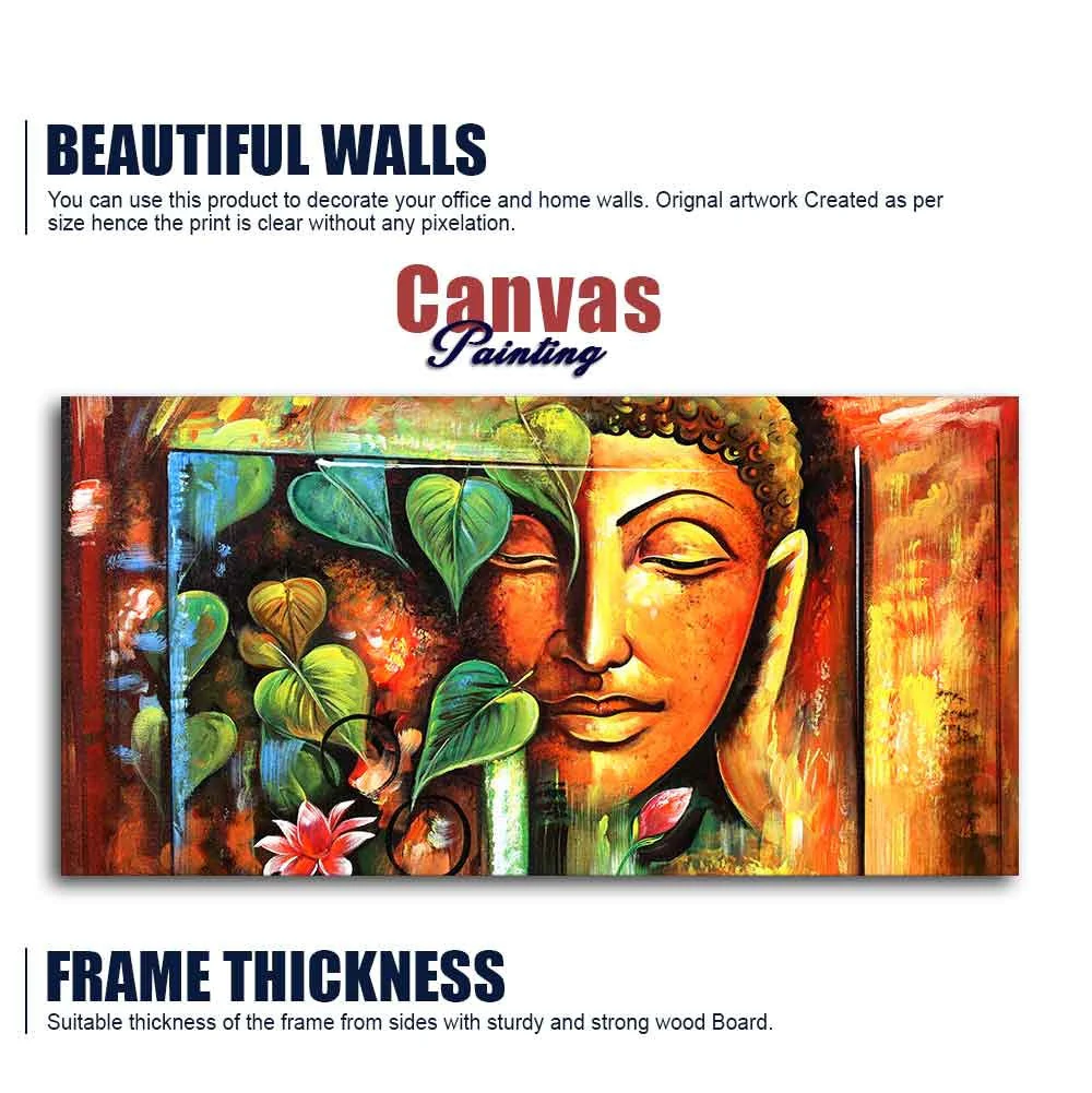 Divine Gautama Buddha Face Premium Frame Wall Painting - Image 6