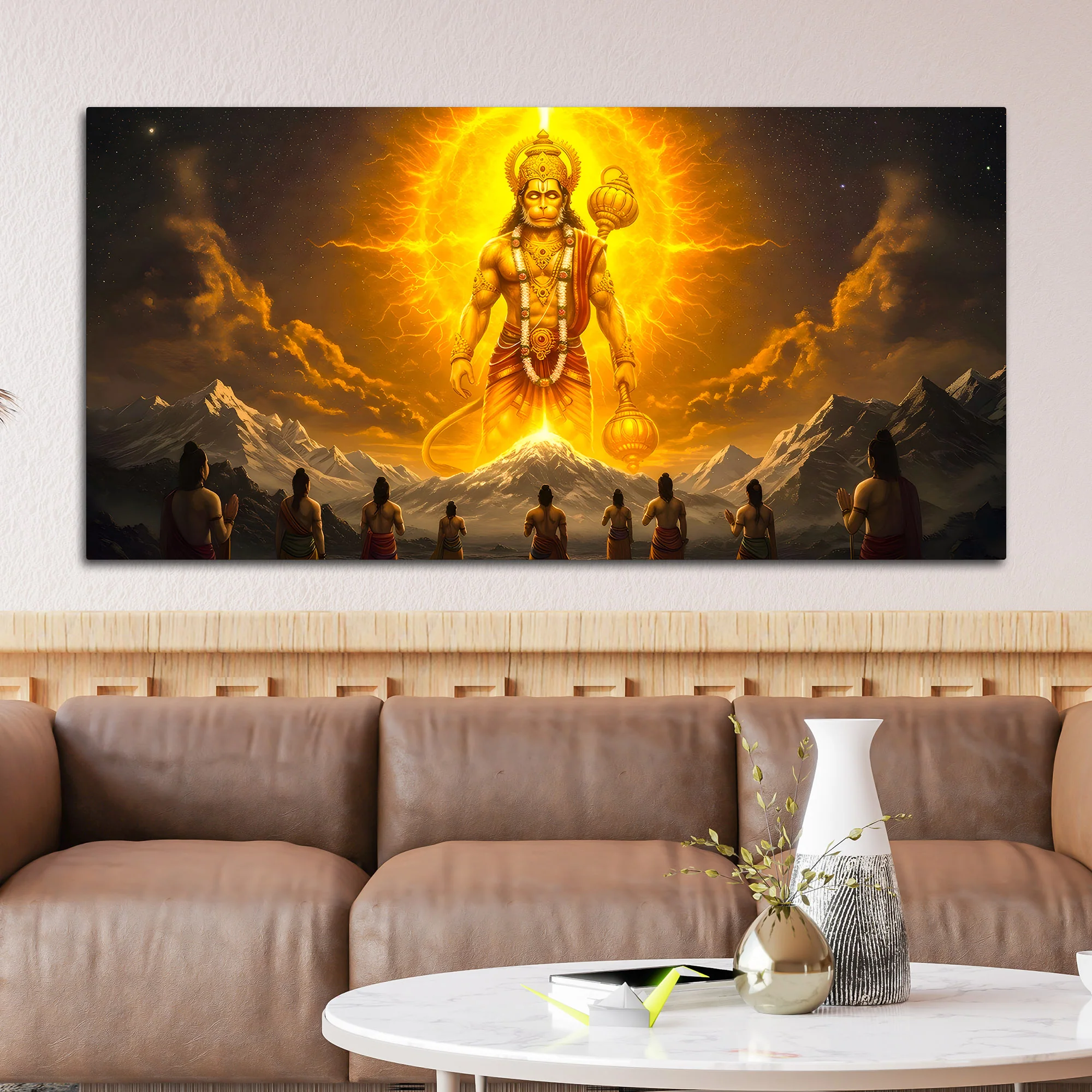 Divine Hanuman Ji Canvas Painting for Living Room & Pooja - Image 3