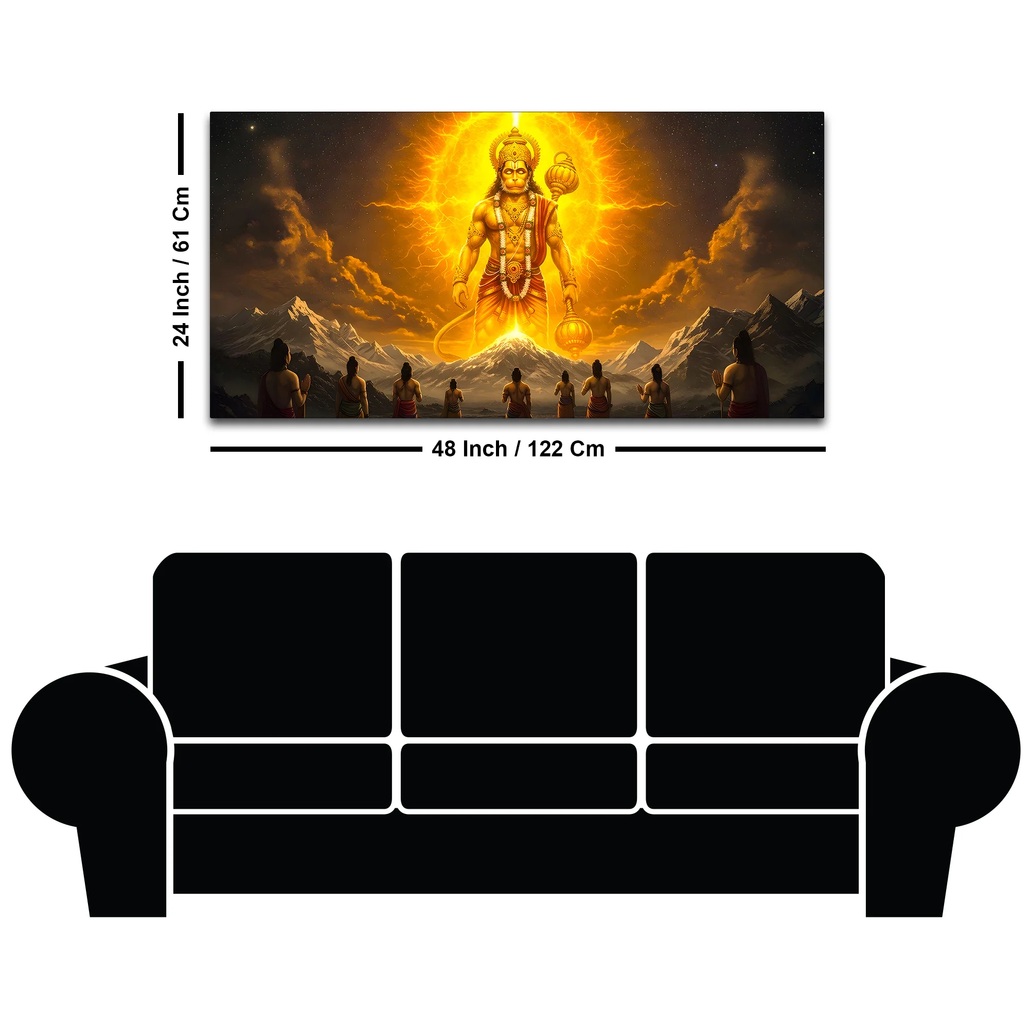 Divine Hanuman Ji Canvas Painting for Living Room & Pooja - Image 8