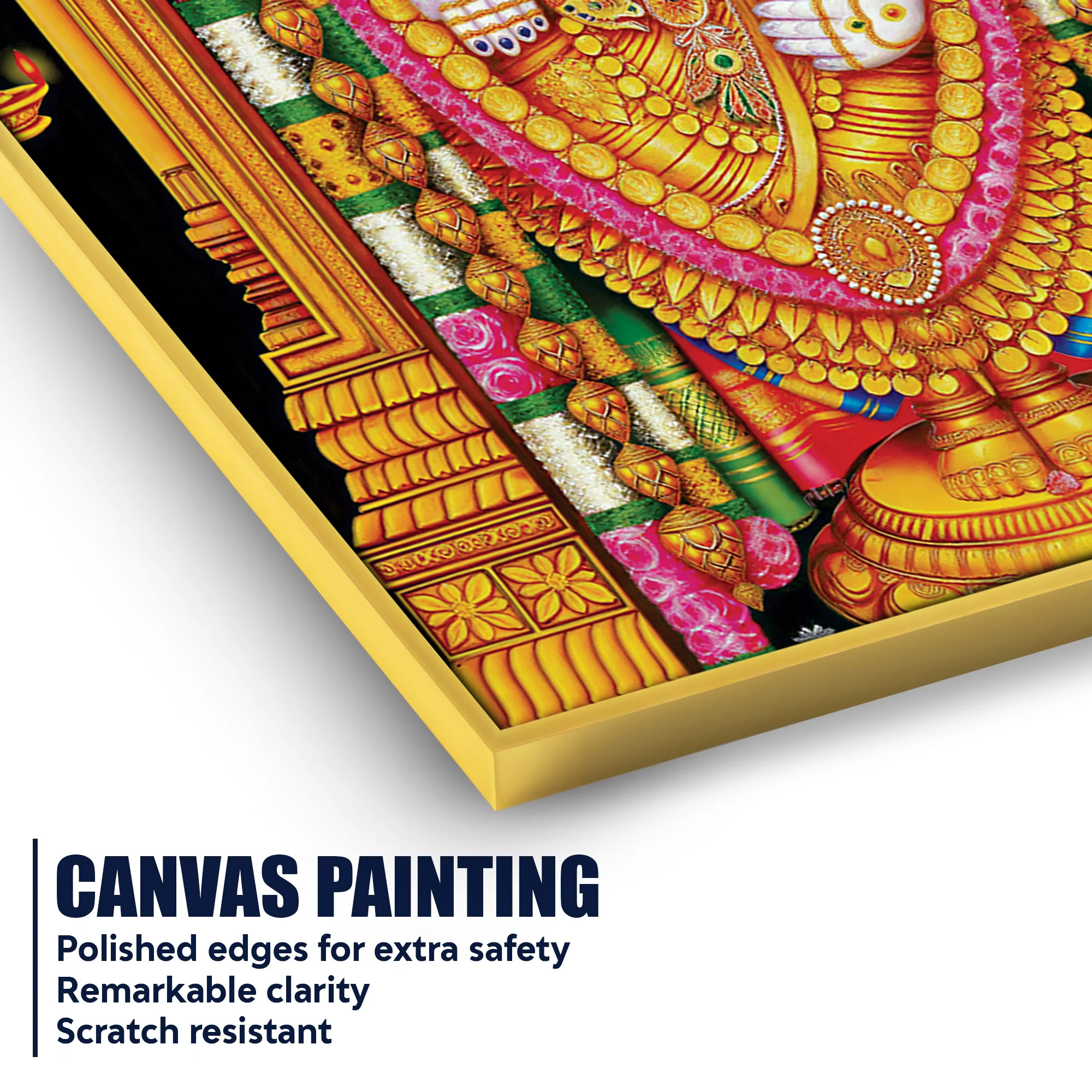 Divine Lord Balaji Wall Canvas Painting | Temple Style Decor - Image 4