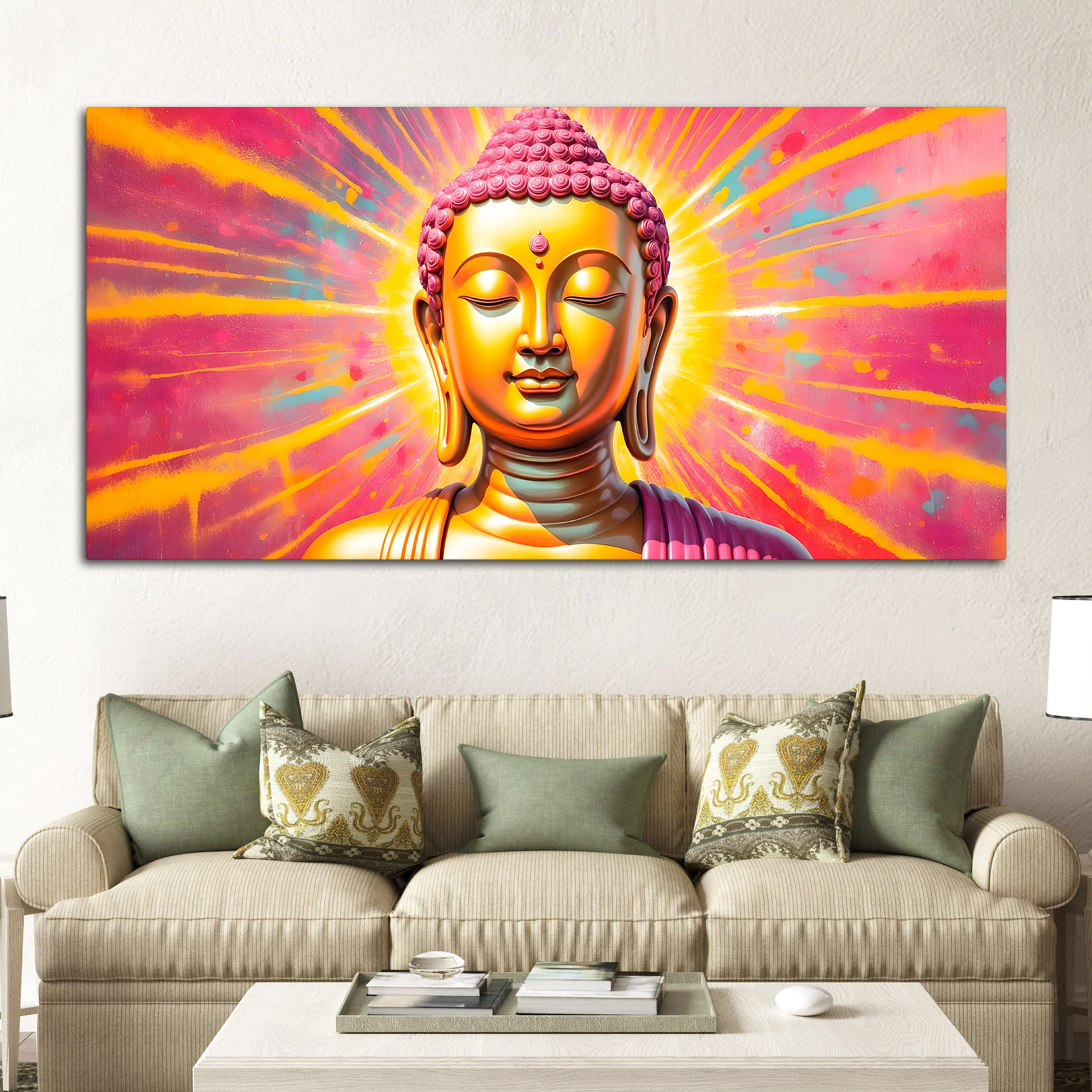 Divine Lord Buddha Canvas Décor Painting - Image 3