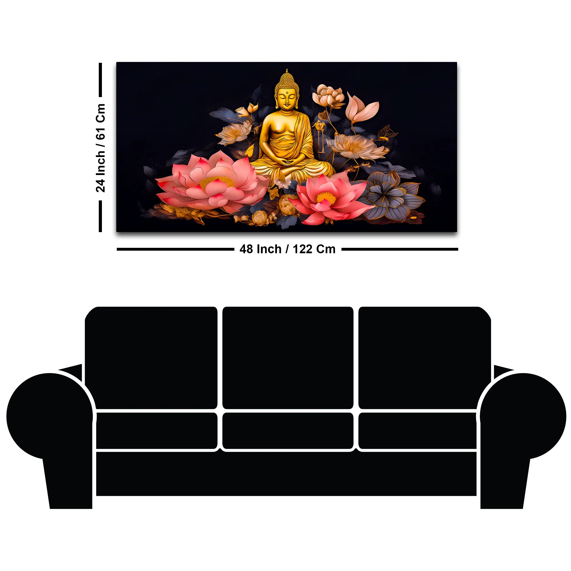 Divine Lord Buddha Canvas Painting for Elegant Home Decoration - Image 8