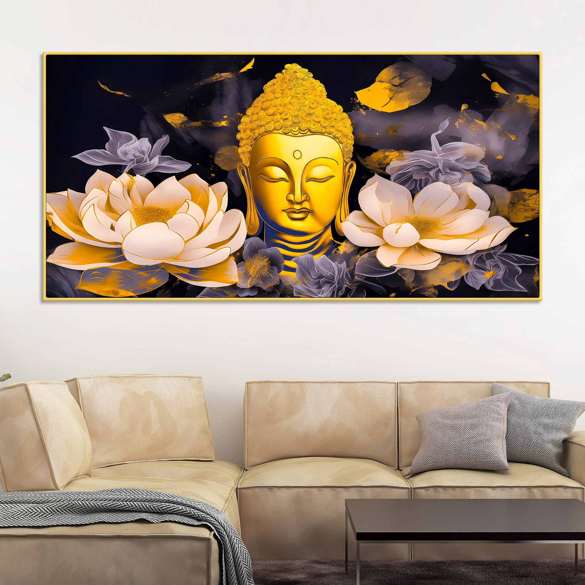 Divine Lord Buddha Canvas Painting for Home & Living Room - Image 2