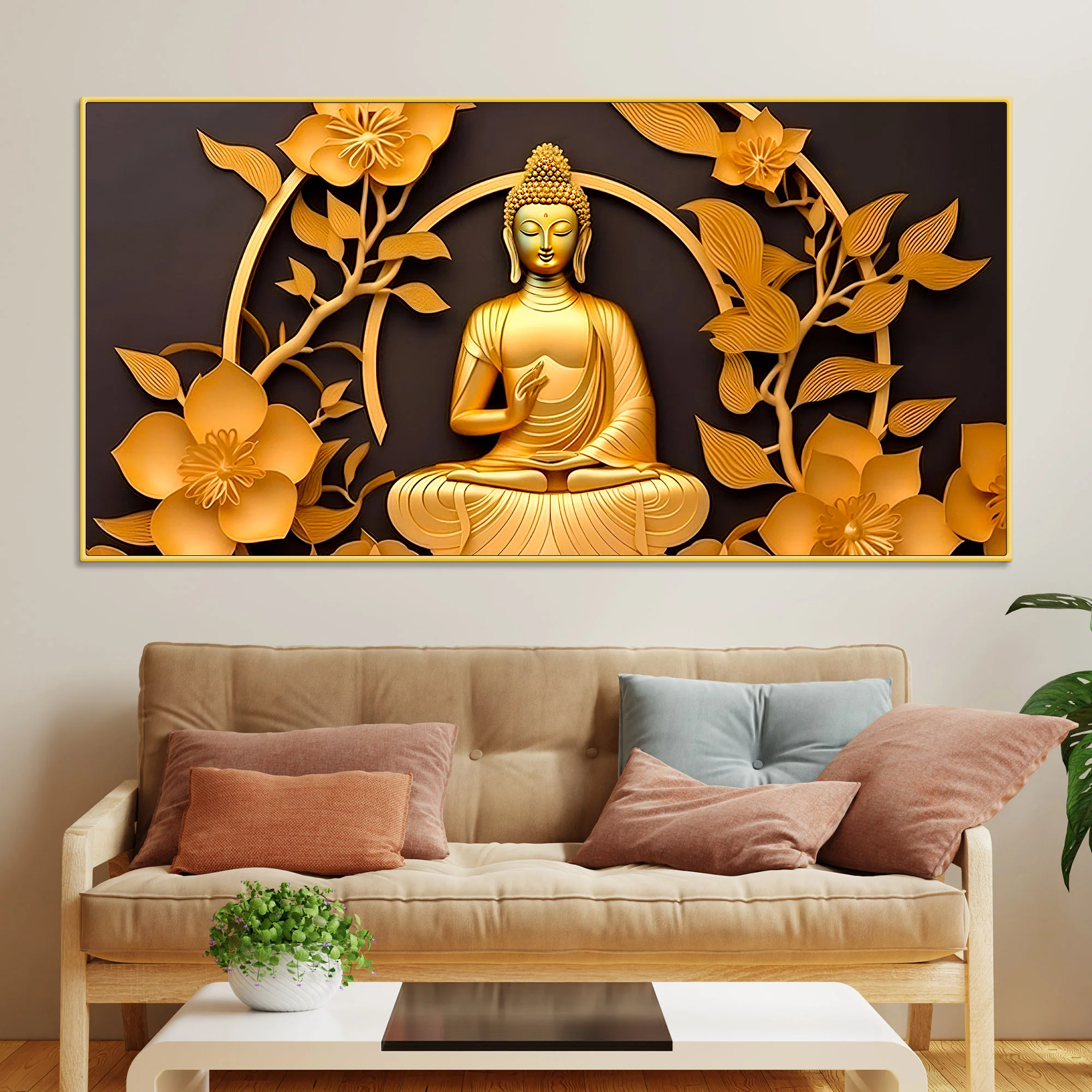 Divine Lord Buddha Canvas Wall Décor Painting