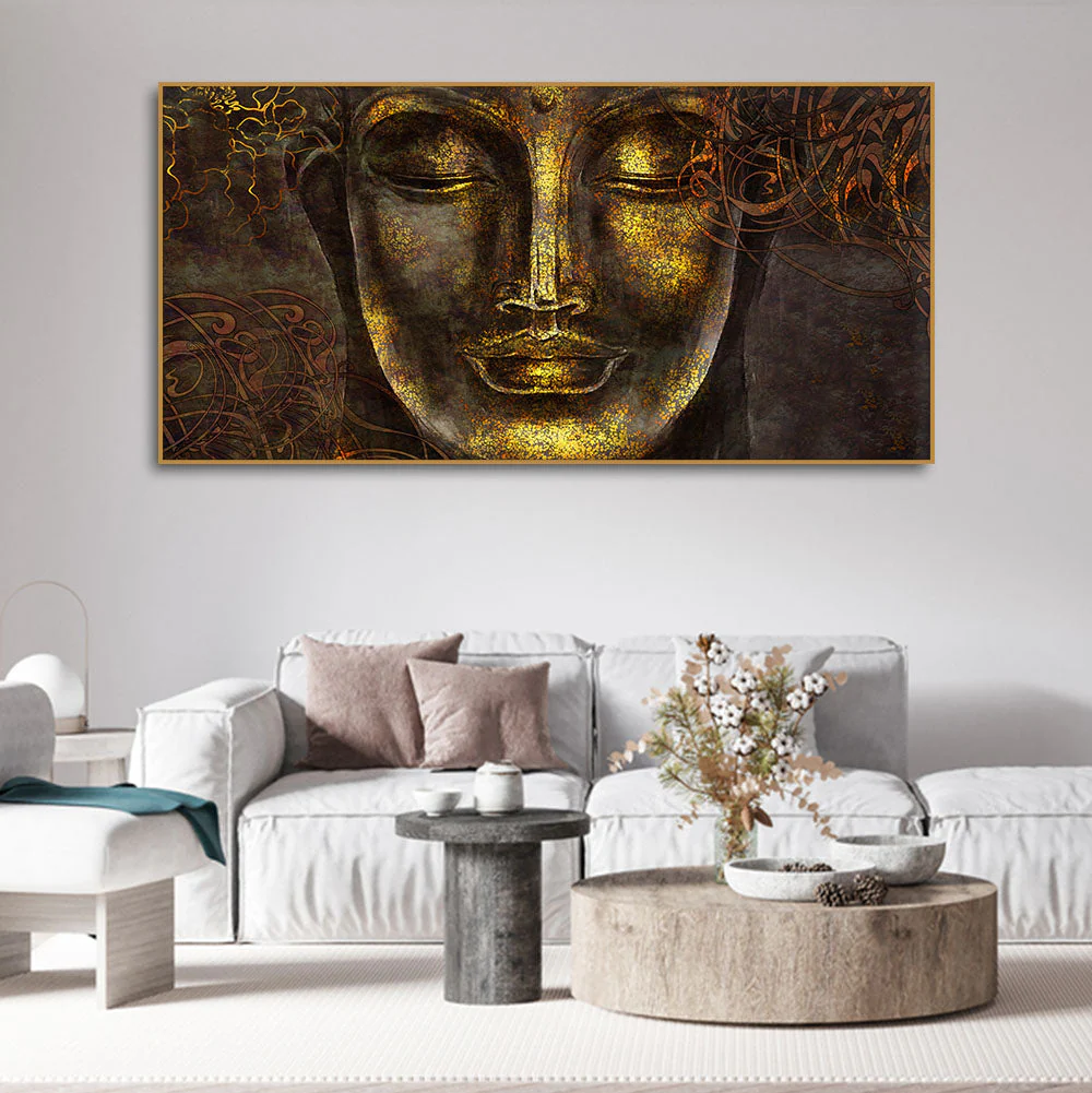 Divine Lord Buddha Sculpture Wall Painting - Image 3
