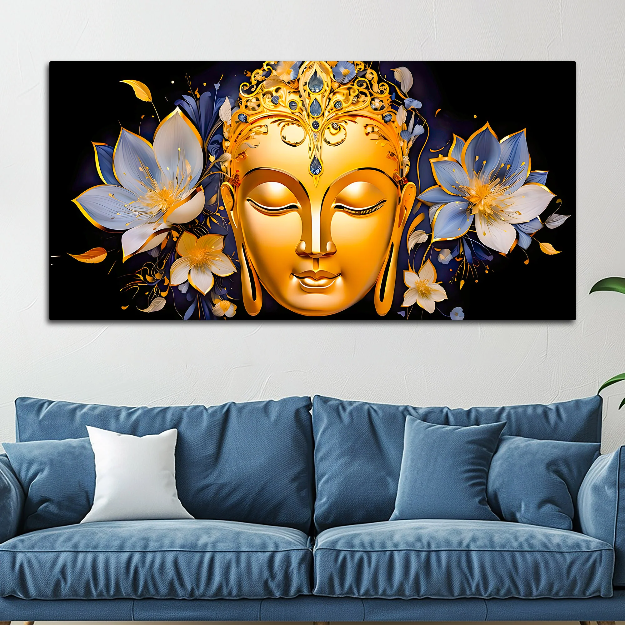 Divine Lord Gautam Buddha Wall Painting for Home - Image 3