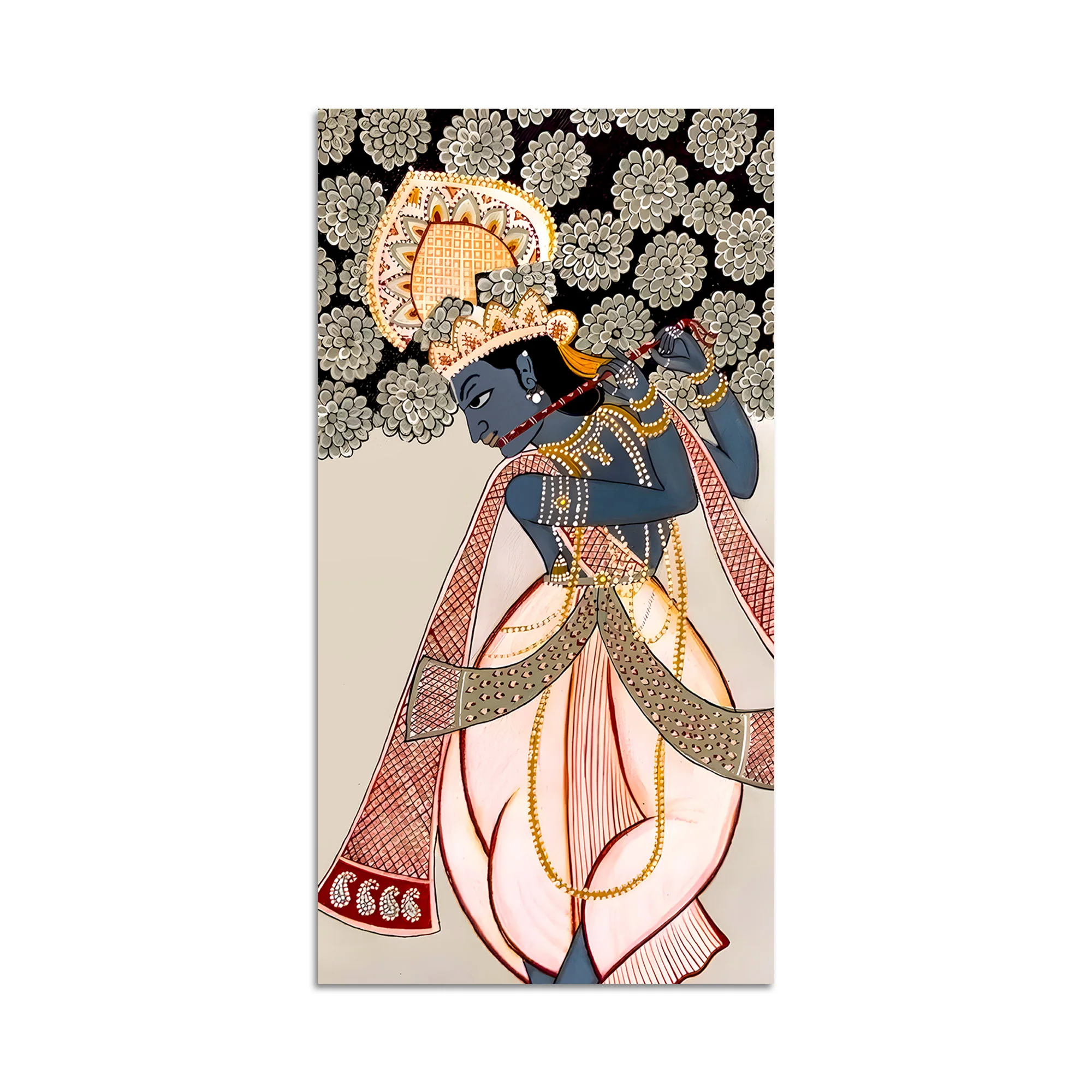 Divine Lord Krishna Canvas Painting | Elegant Spiritual Home Wall Decor - Image 4
