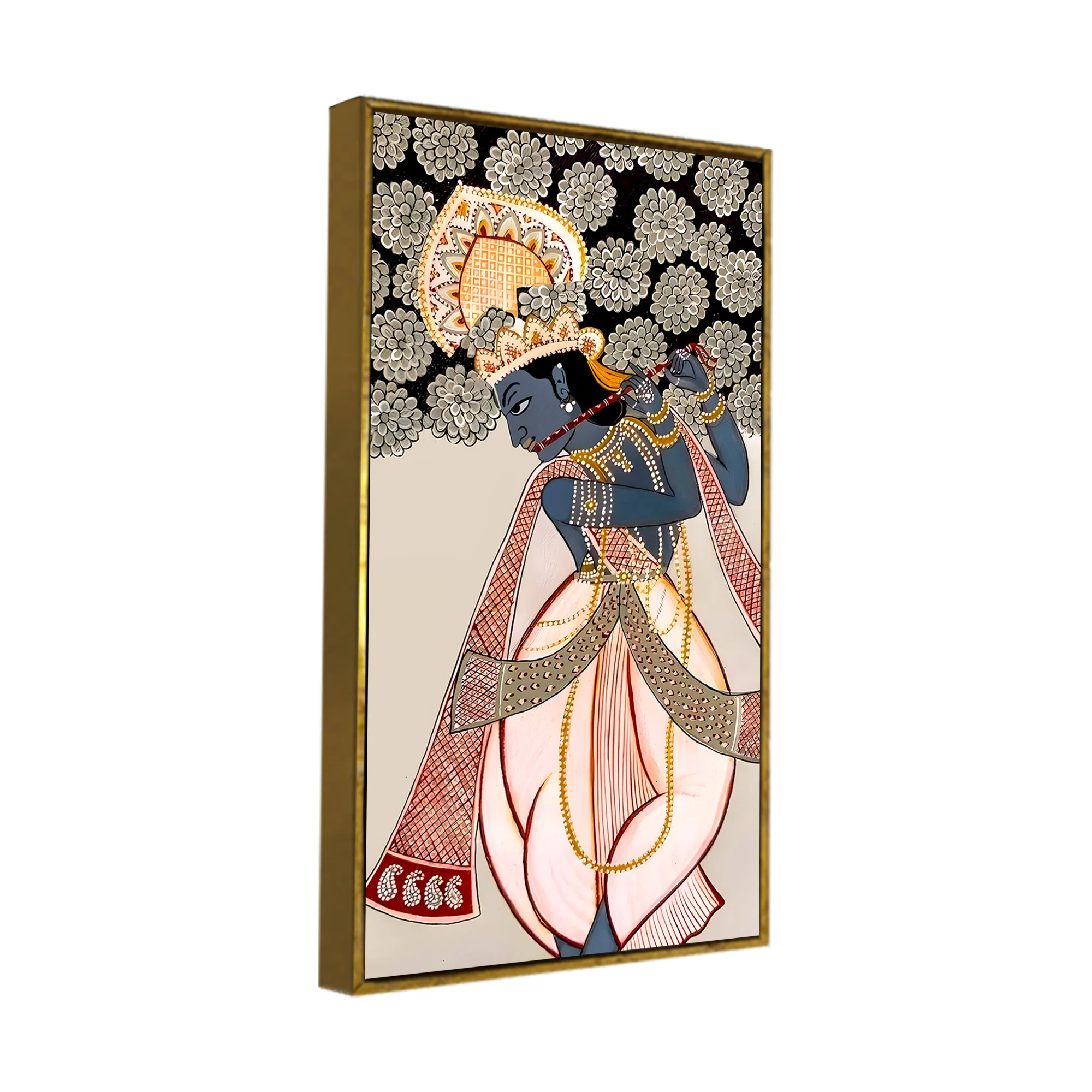 Divine Lord Krishna Canvas Painting | Elegant Spiritual Home Wall Decor - Image 6