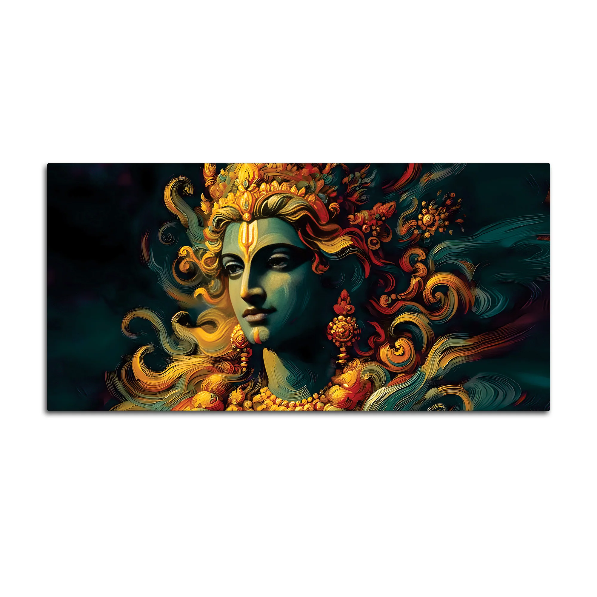 Divine Lord Krishna Canvas Painting for Wall Decor - Image 4
