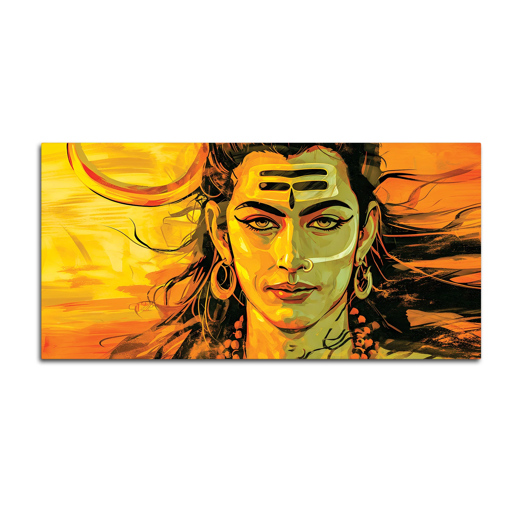 Divine Lord Shiva Painting on Canvas for Spiritual Home Decor - Image 4