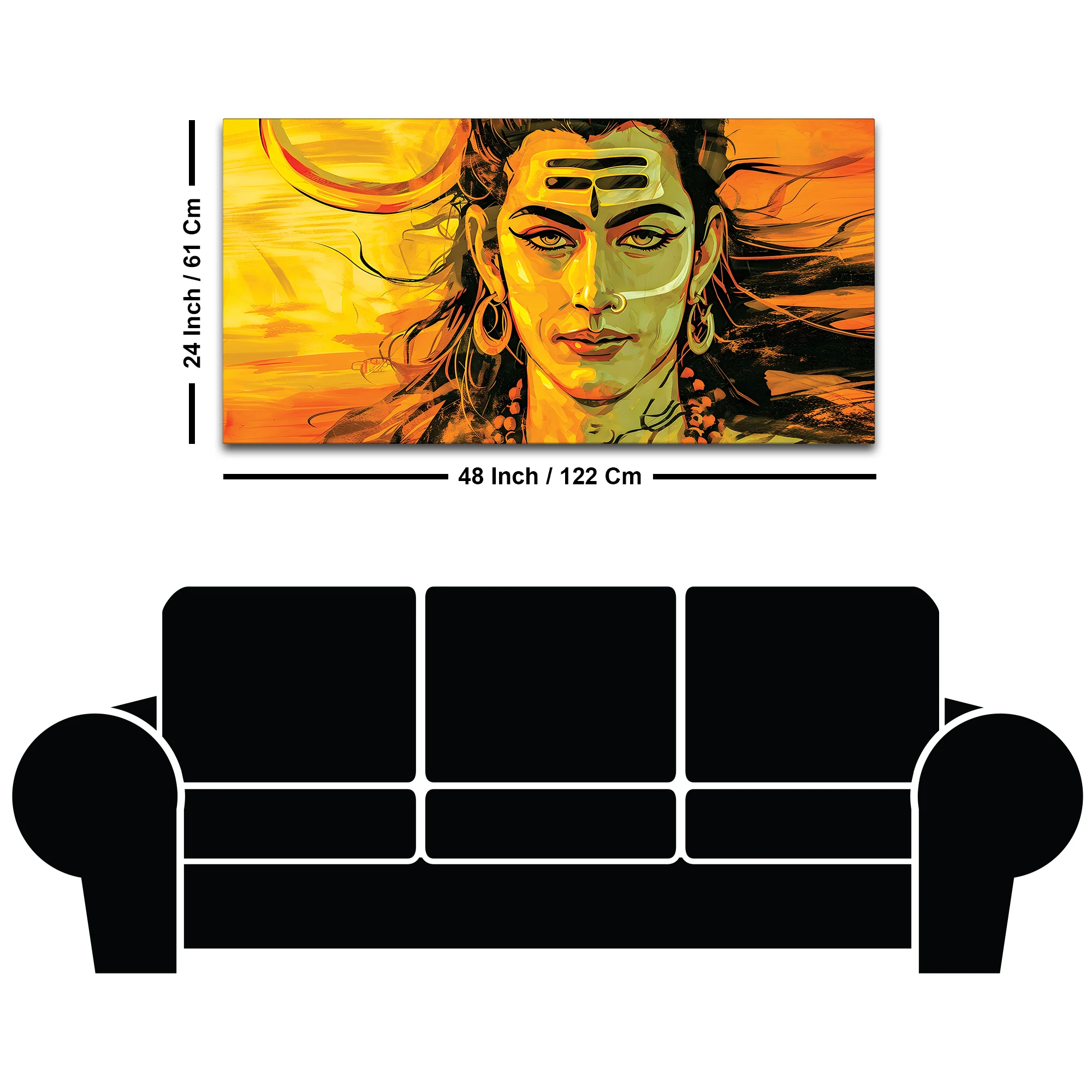 Divine Lord Shiva Painting on Canvas for Spiritual Home Decor - Image 8