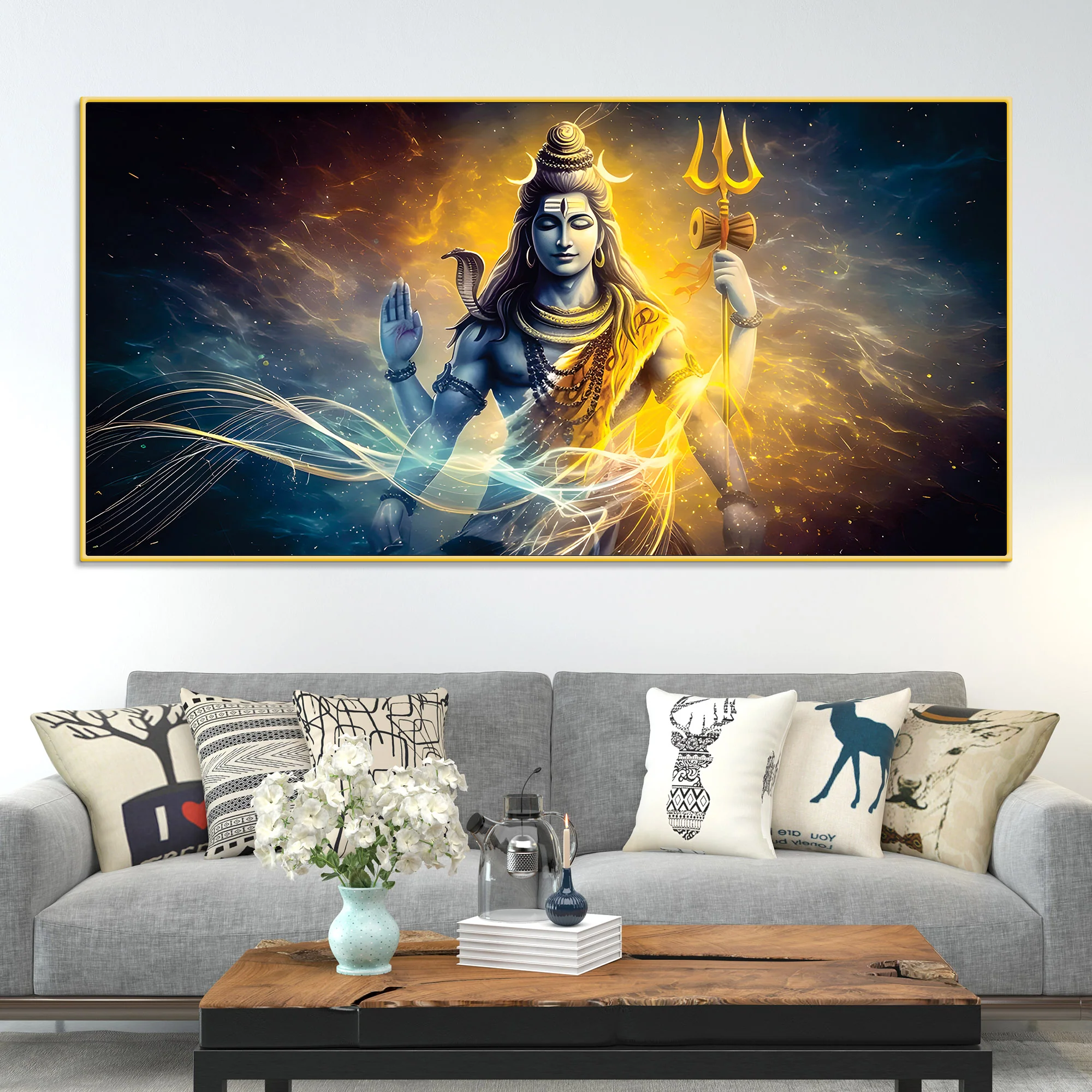 Divine Mahadev Wall Painting for Spiritual Home Styling
