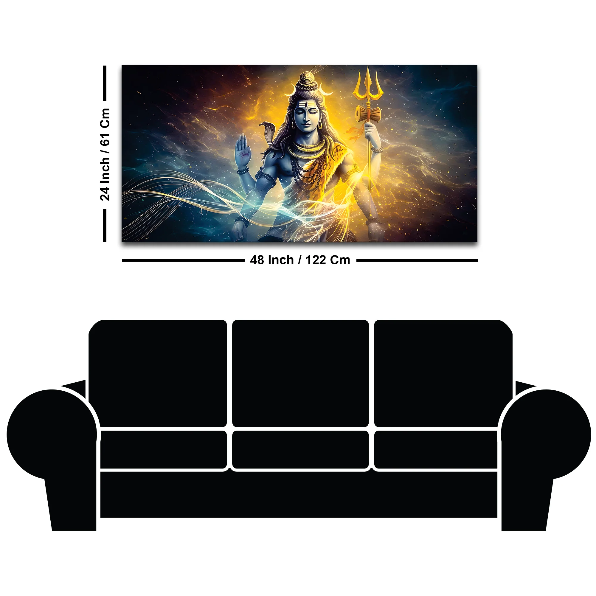 Divine Mahadev Wall Painting for Spiritual Home Styling - Image 8